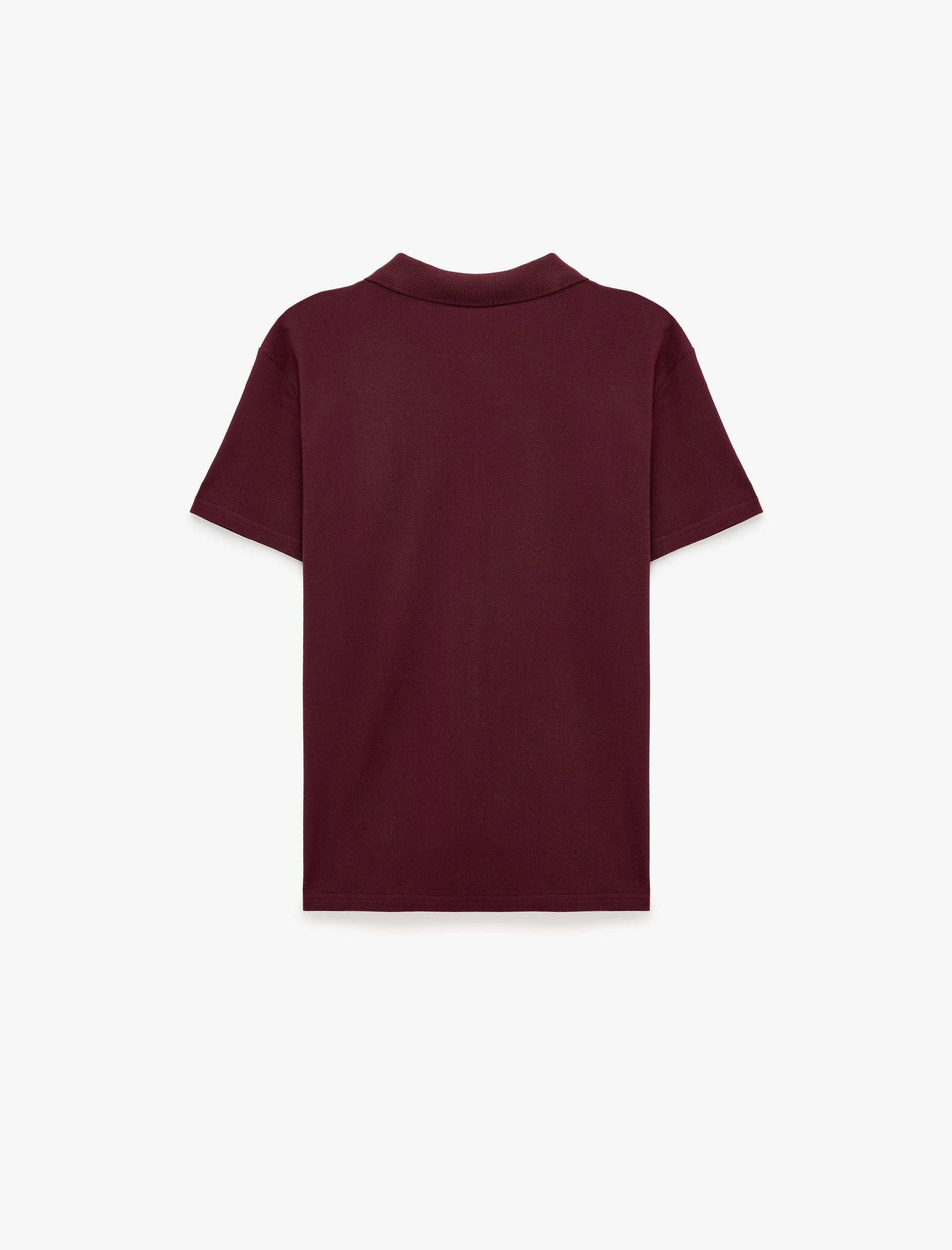   Pamuklu Pike Kumaş Kısa Kollu Polo Yaka Baskılı Slim Fit Tişört