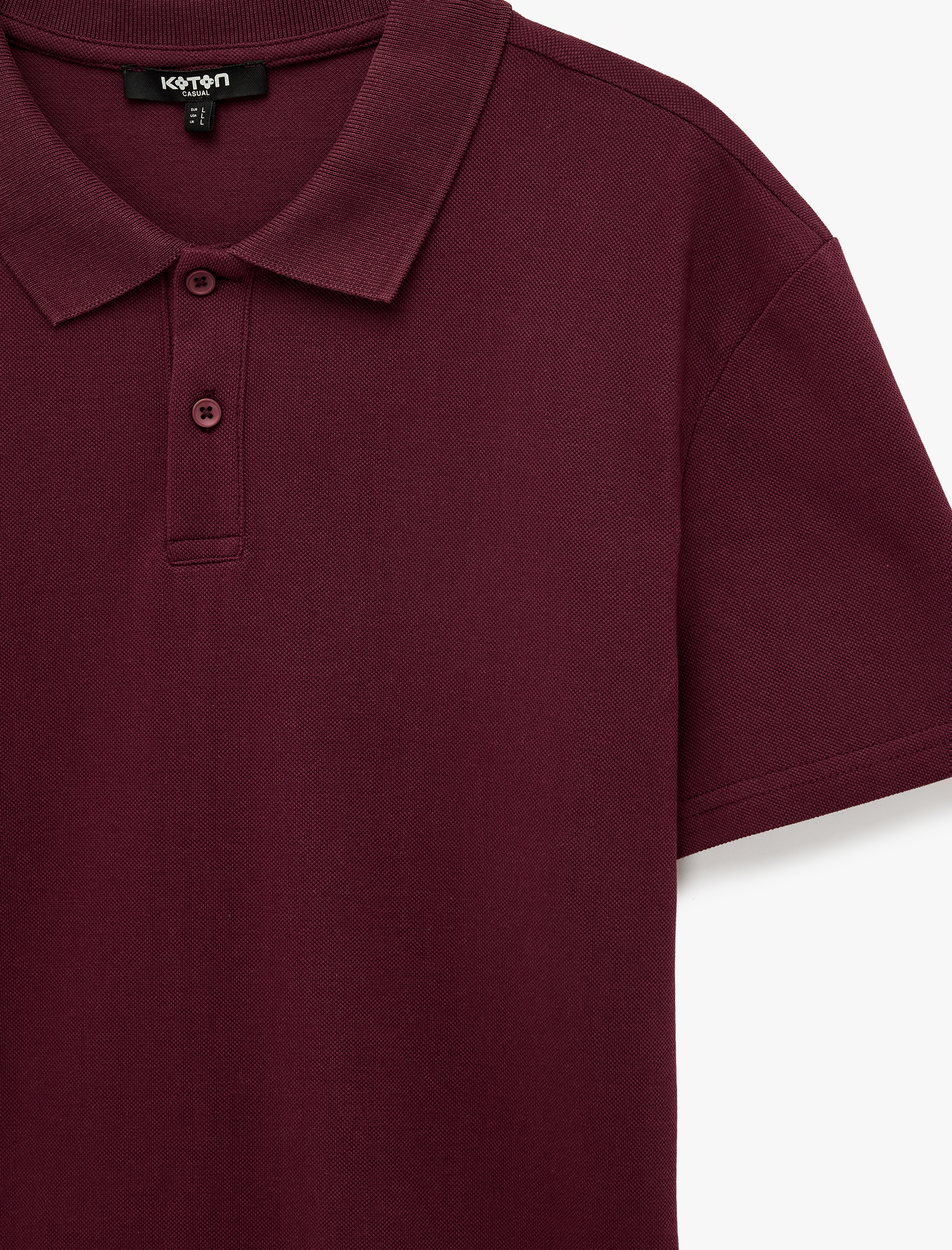   Pamuklu Pike Kumaş Kısa Kollu Polo Yaka Baskılı Slim Fit Tişört
