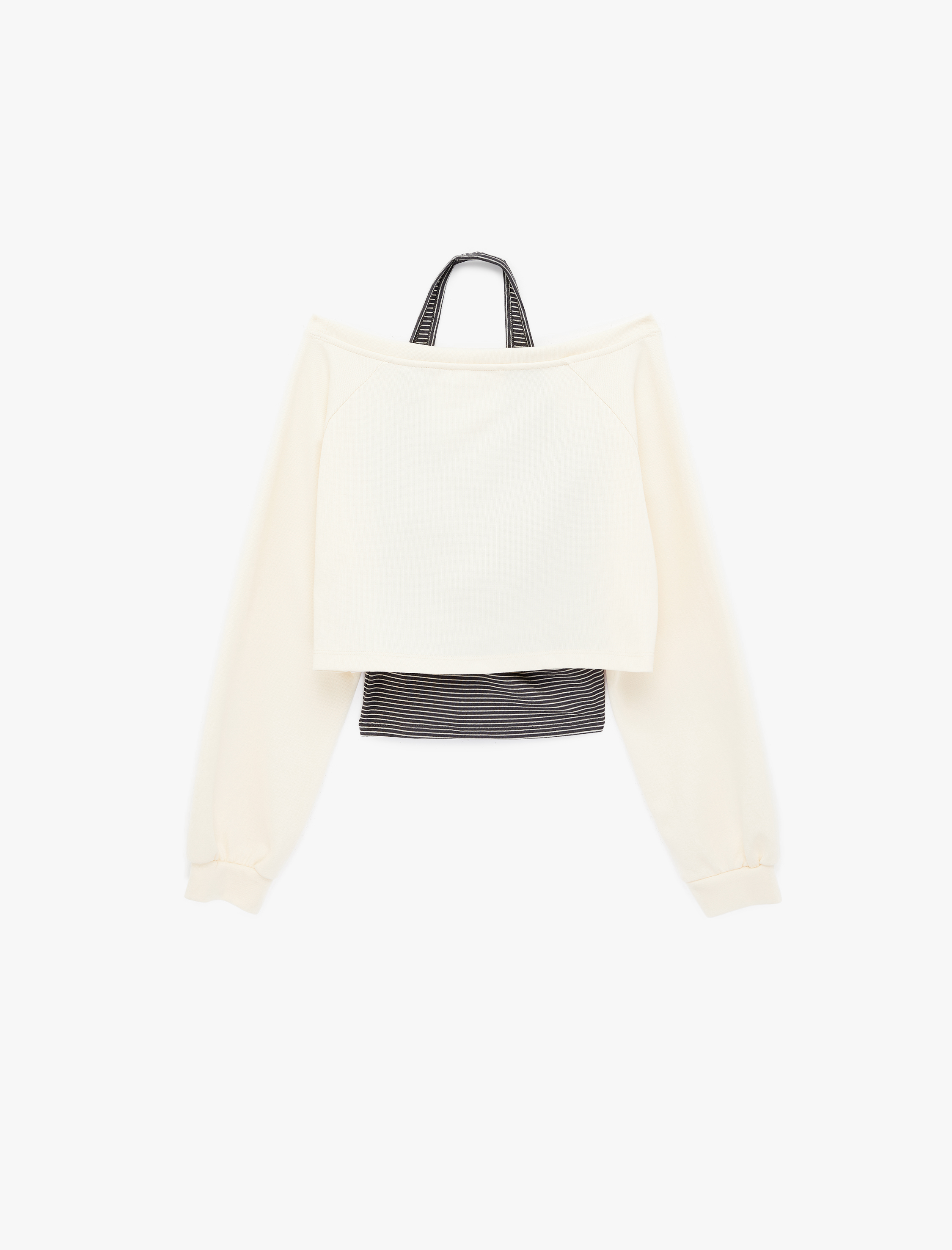   Rahat Kalıp Uzun Kollu Bisiklet Yaka Sweatshirt