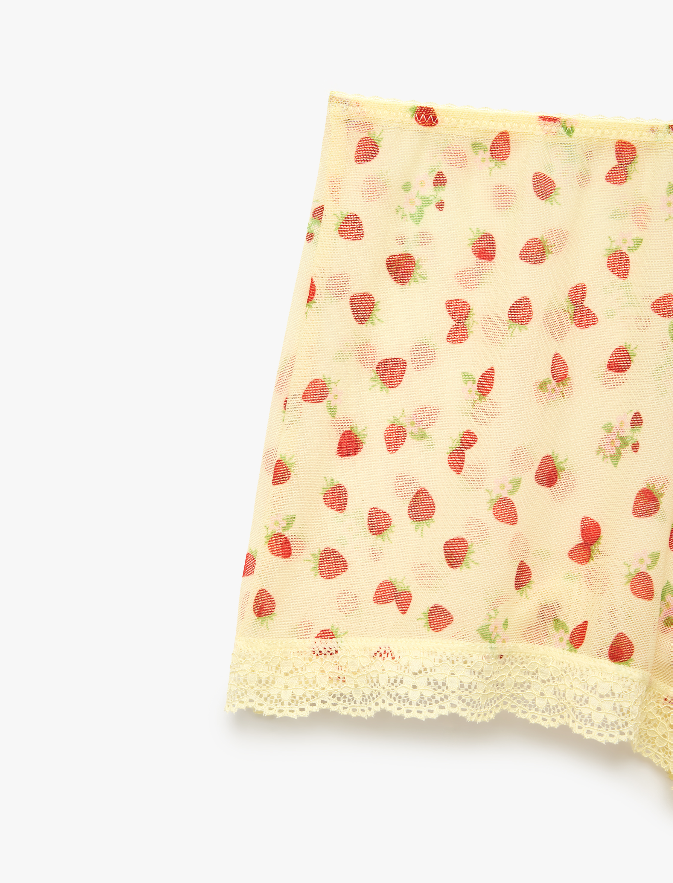   Dantel Detaylı Desenli Rahat Kesim Şort Pijama Altı