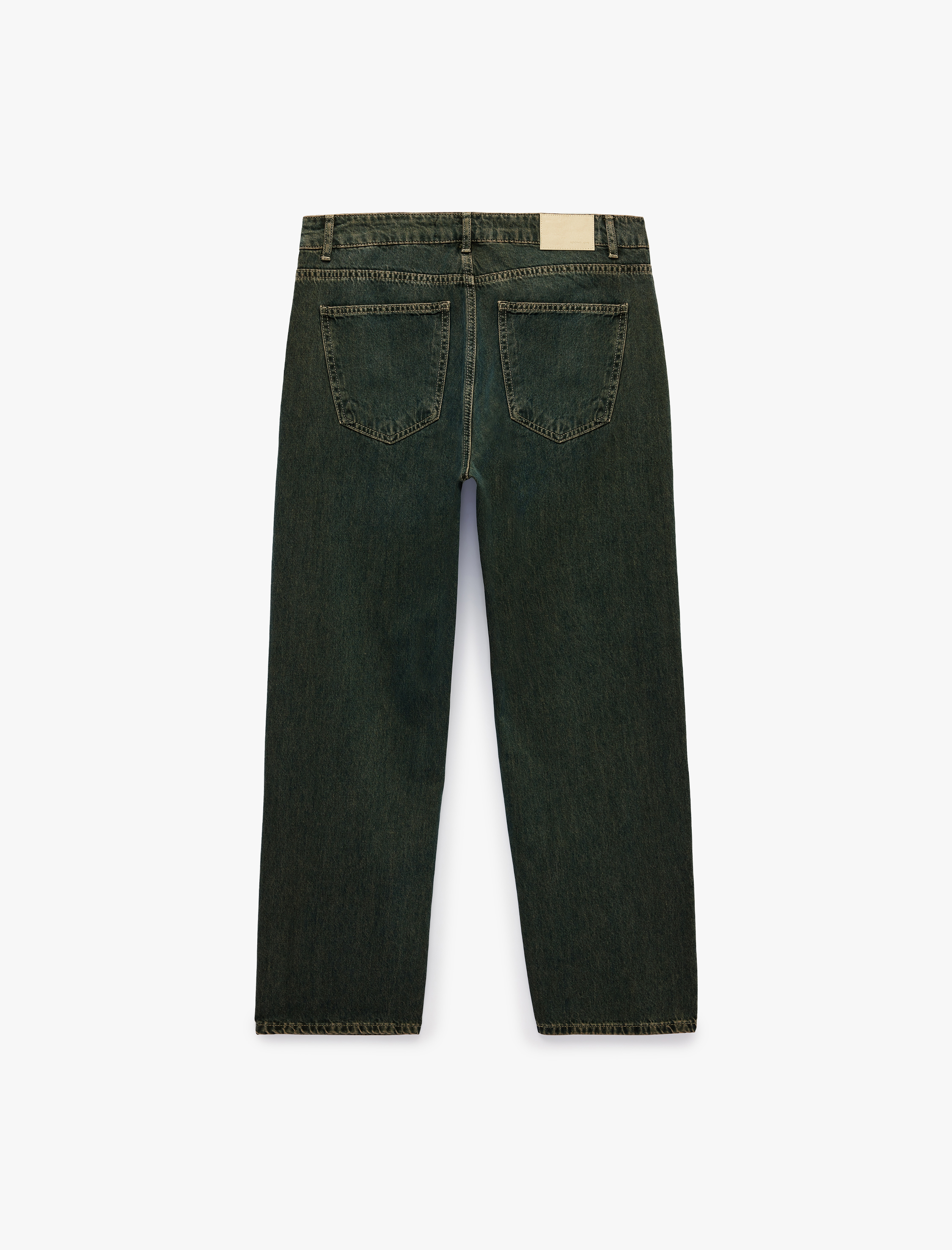   Pamuklu Düz Paça Vintage Straight Fit Jean Pantolon