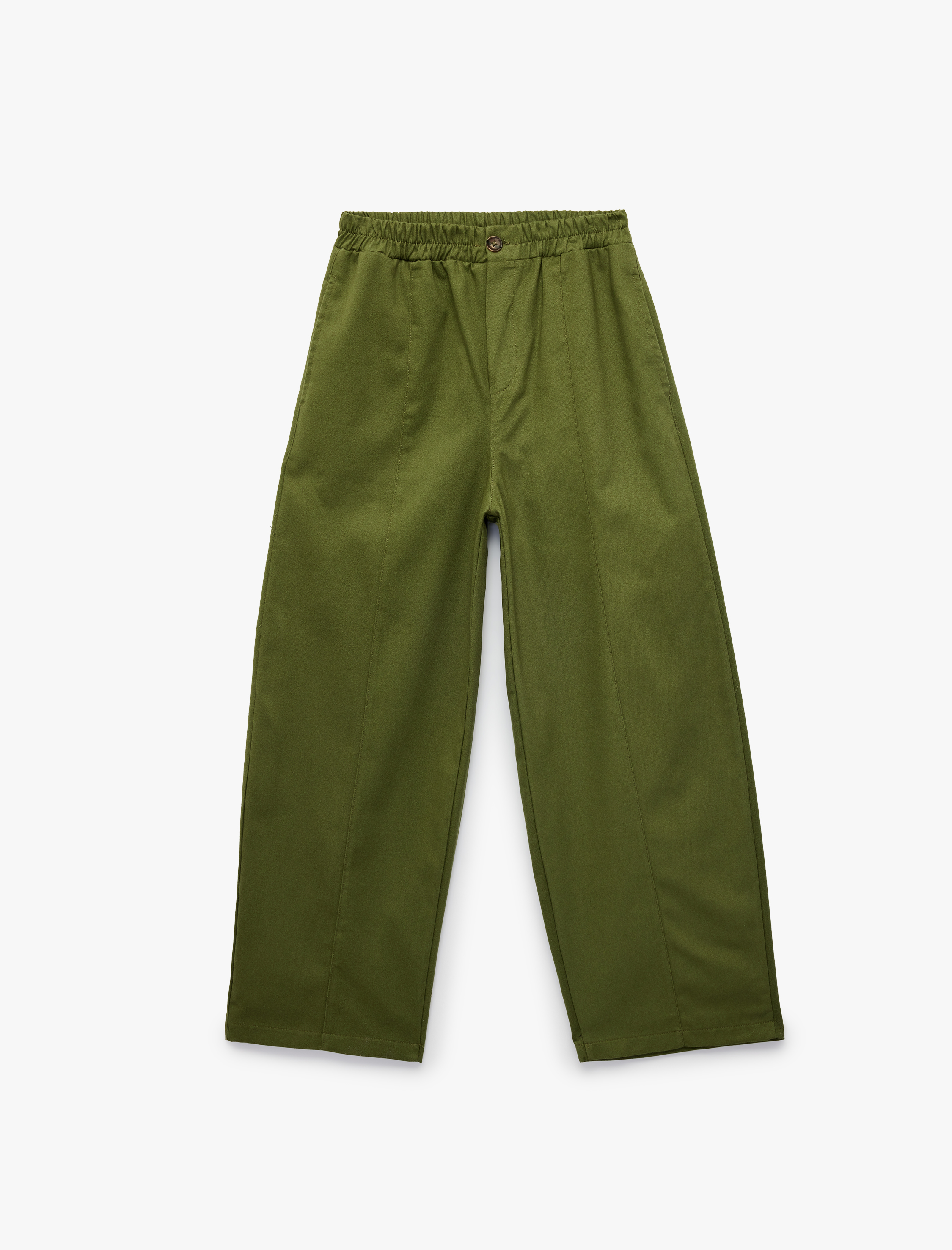  Erkek Çocuk Pamuklu Beli Lastikli Oversize Gabardin Pantolon