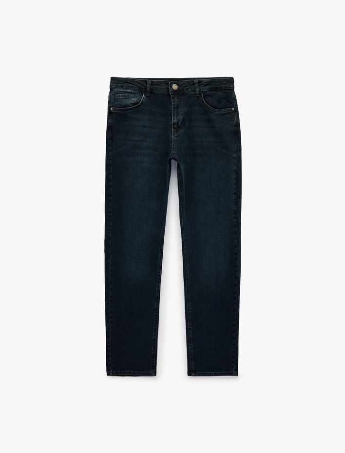  Normal Bel Pamuklu Slim Fit Jean Pantolon - Brad Jean
