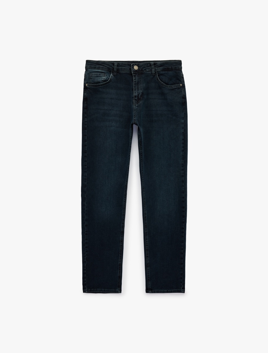 Koton Erkek Normal Bel Pamuklu Slim Fit Jean Pantolon - Brad Jean