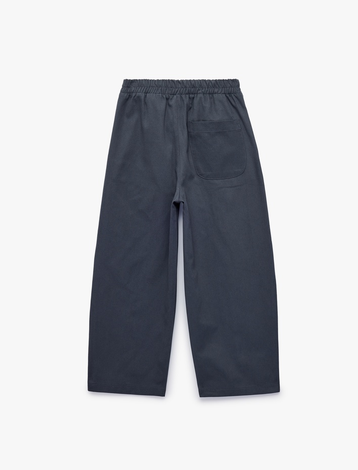 Erkek Çocuk Pamuklu Beli Lastikli Oversize Gabardin Pantolon