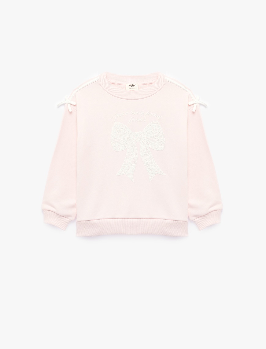 Koton Fiyonk Detaylı Uzun Kollu Bisiklet Yaka Sweatshirt