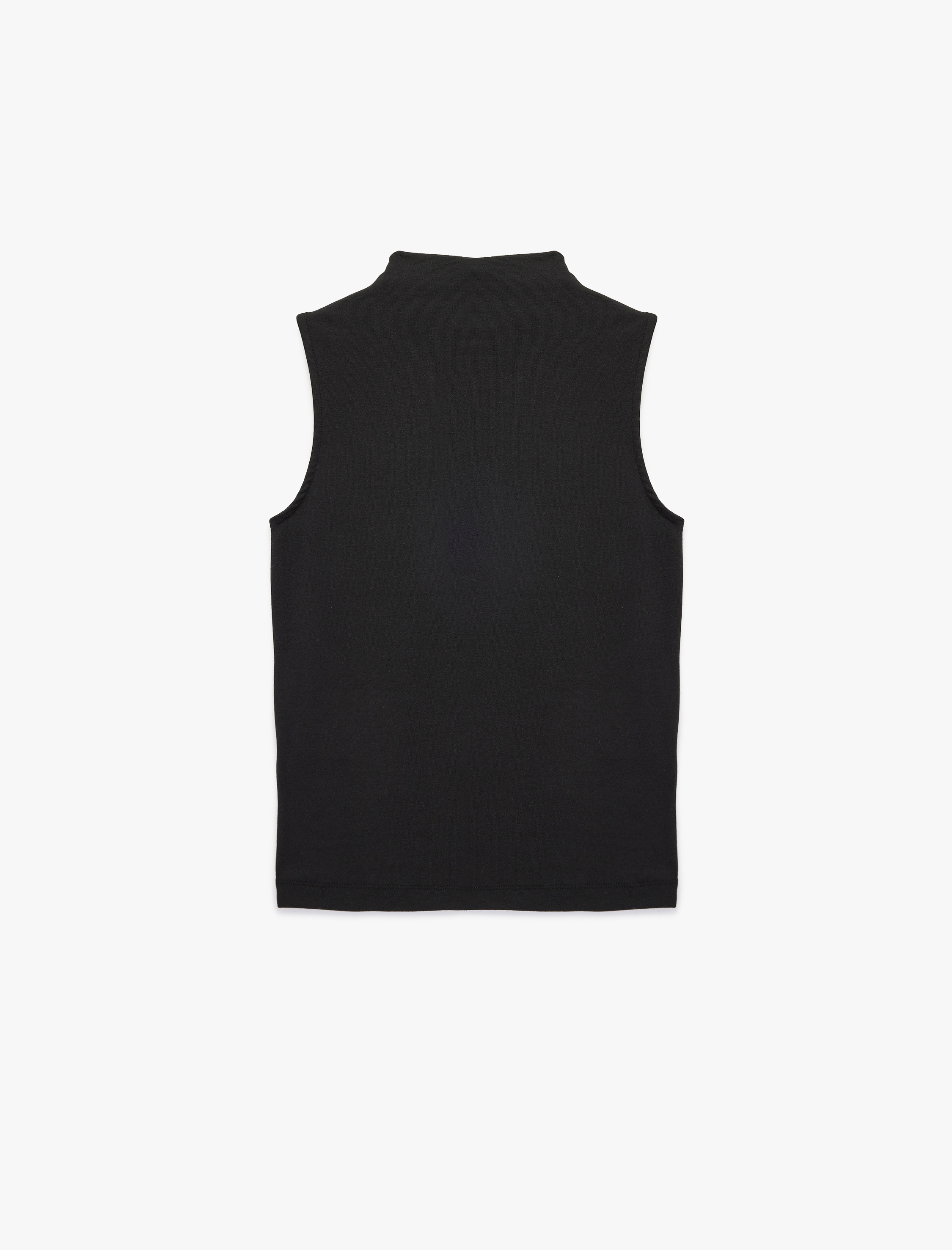   Modal Kumaş Slim Fit Dik Yaka Kolsuz Tişört
