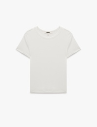 Slim Fit Bisiklet Yaka Kısa Kollu Basic Tişört