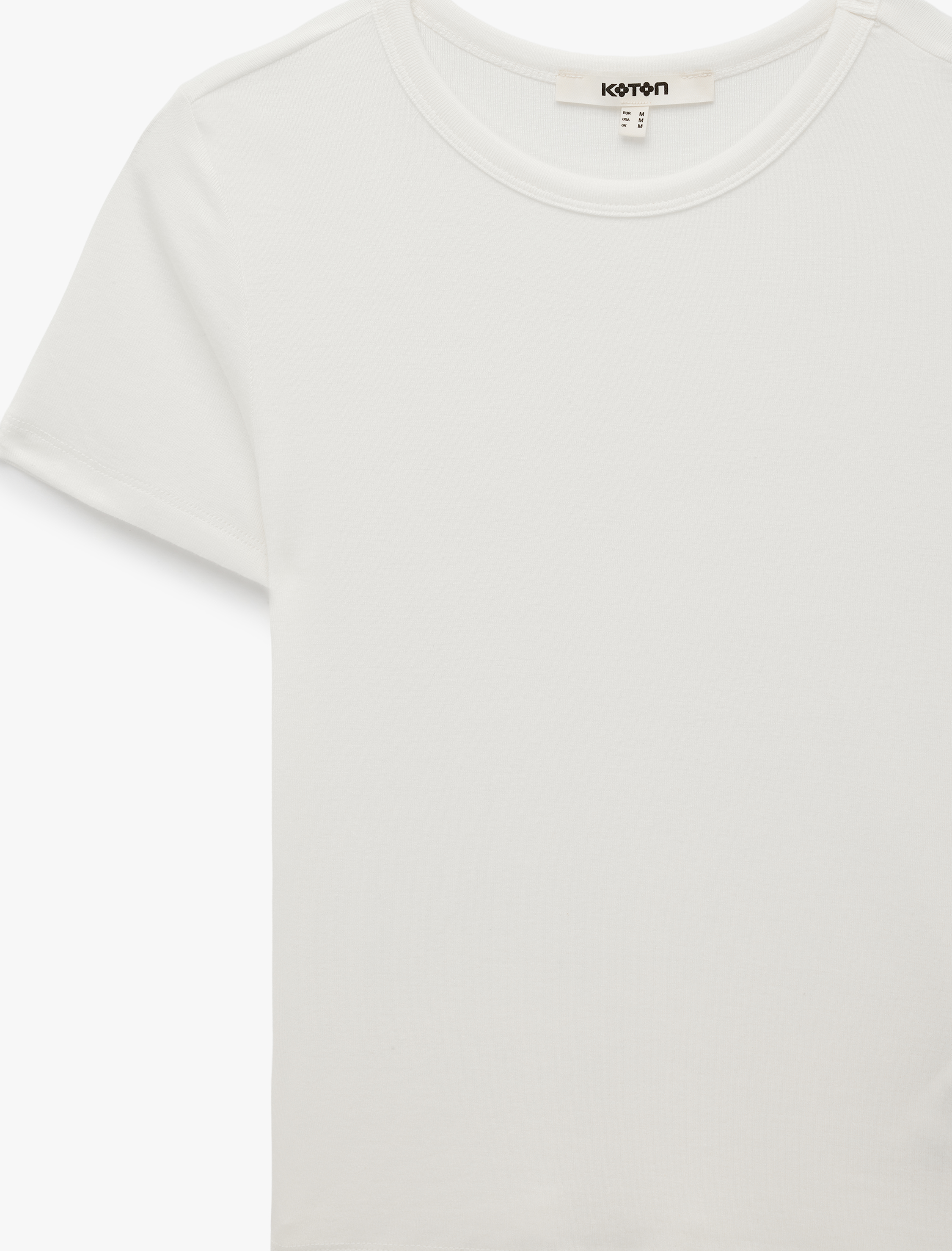   Slim Fit Bisiklet Yaka Kısa Kollu Basic Tişört