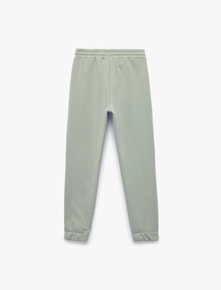 Erkek Çocuk Pamuklu Beli Lastikli Şardonlu Jogger Basic Eşofman Altı