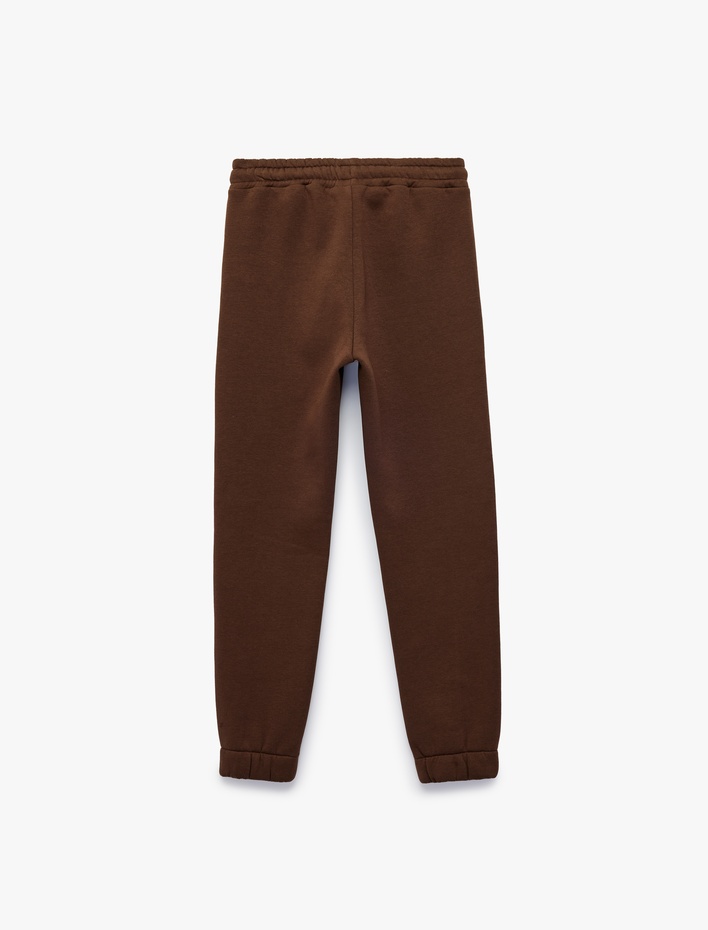 Erkek Çocuk Pamuklu Beli Lastikli Şardonlu Jogger Basic Eşofman Altı