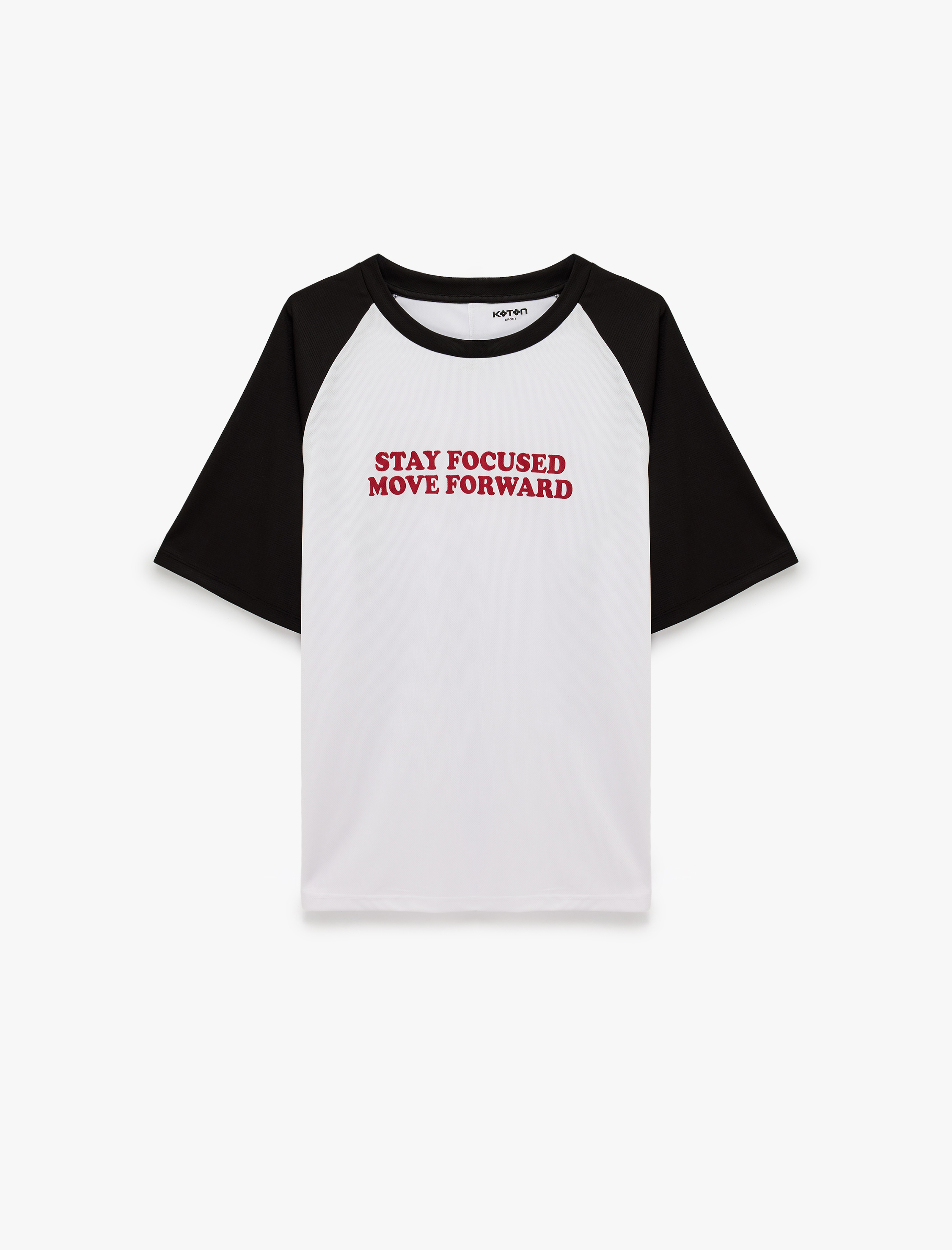   Baskılı Kısa Reglan Kollu Bisiklet Yaka Oversize Spor Tişört