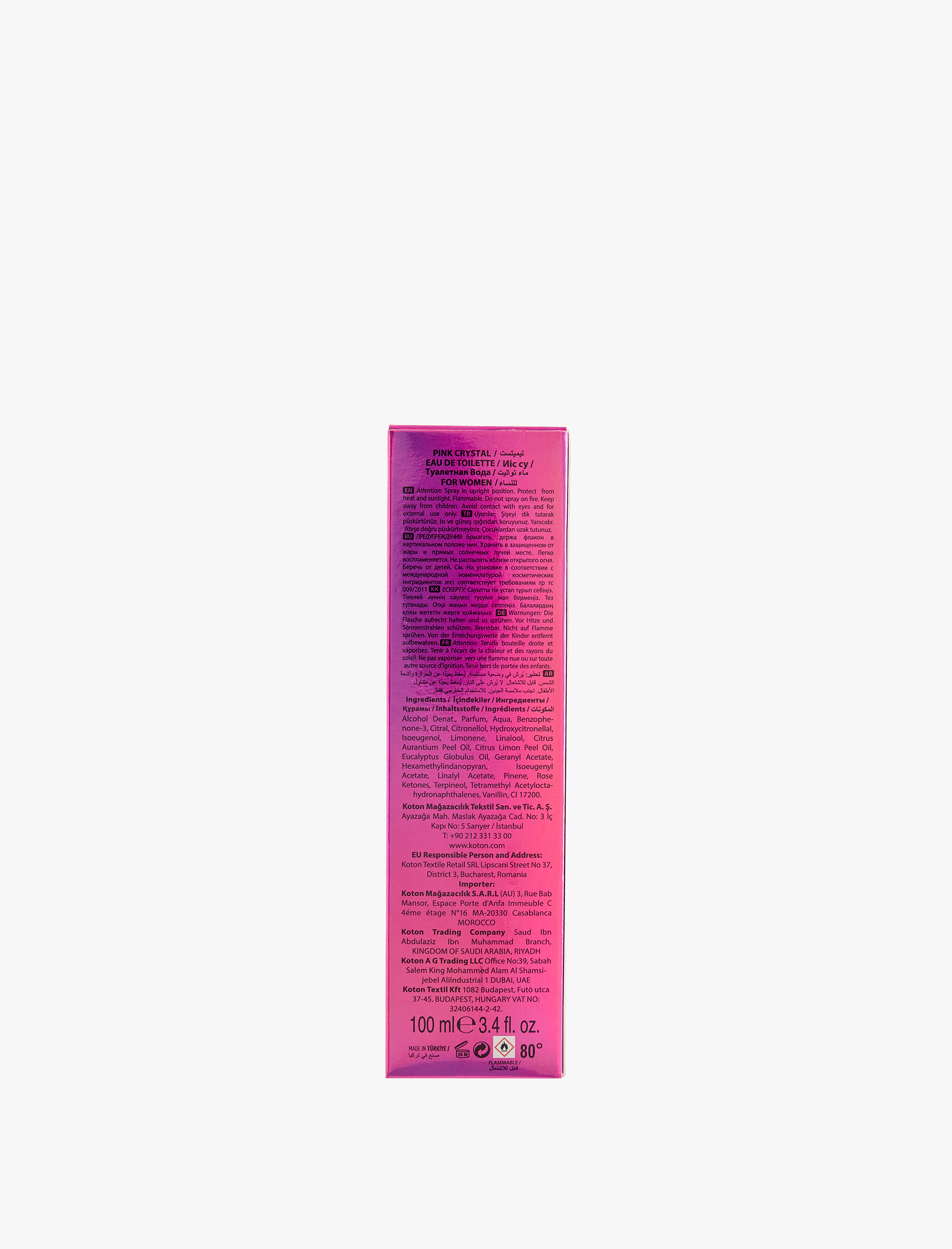  Kadın Parfüm Pink Crystal 100 ML