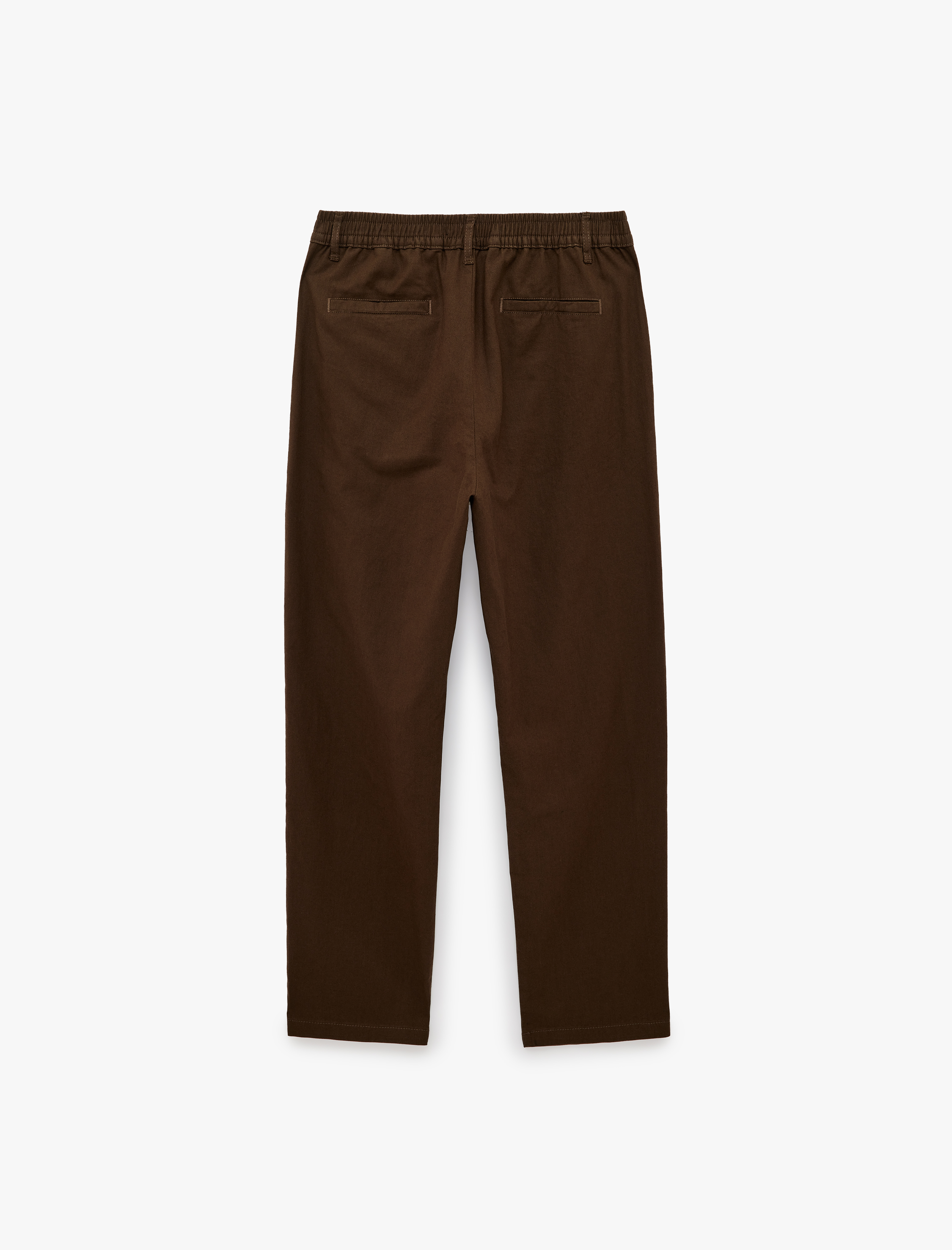   Cepli Beli Lastikli Keten Karışımlı Slim Fit Pantolon