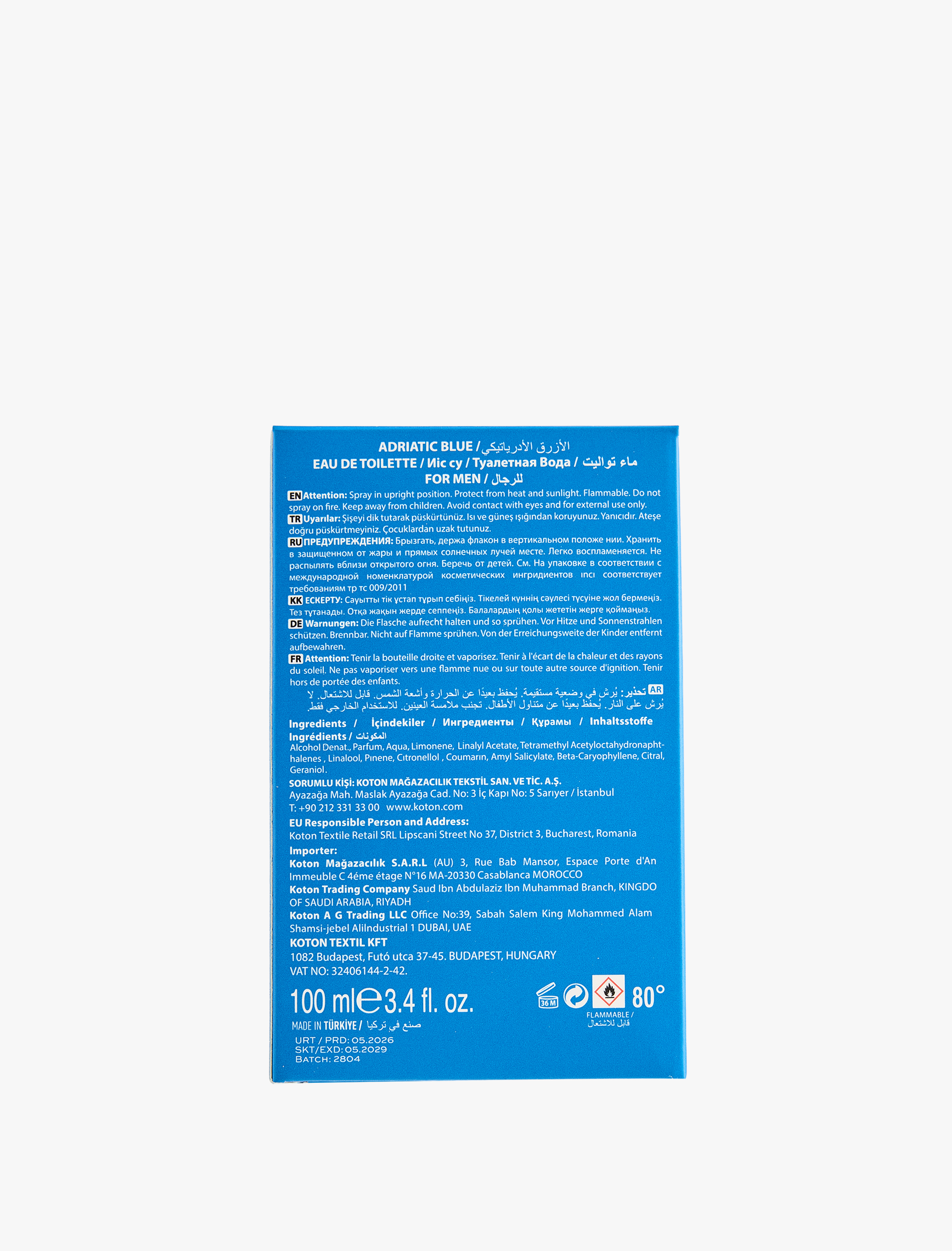  Erkek Parfüm Adriatic Blue 100 ML