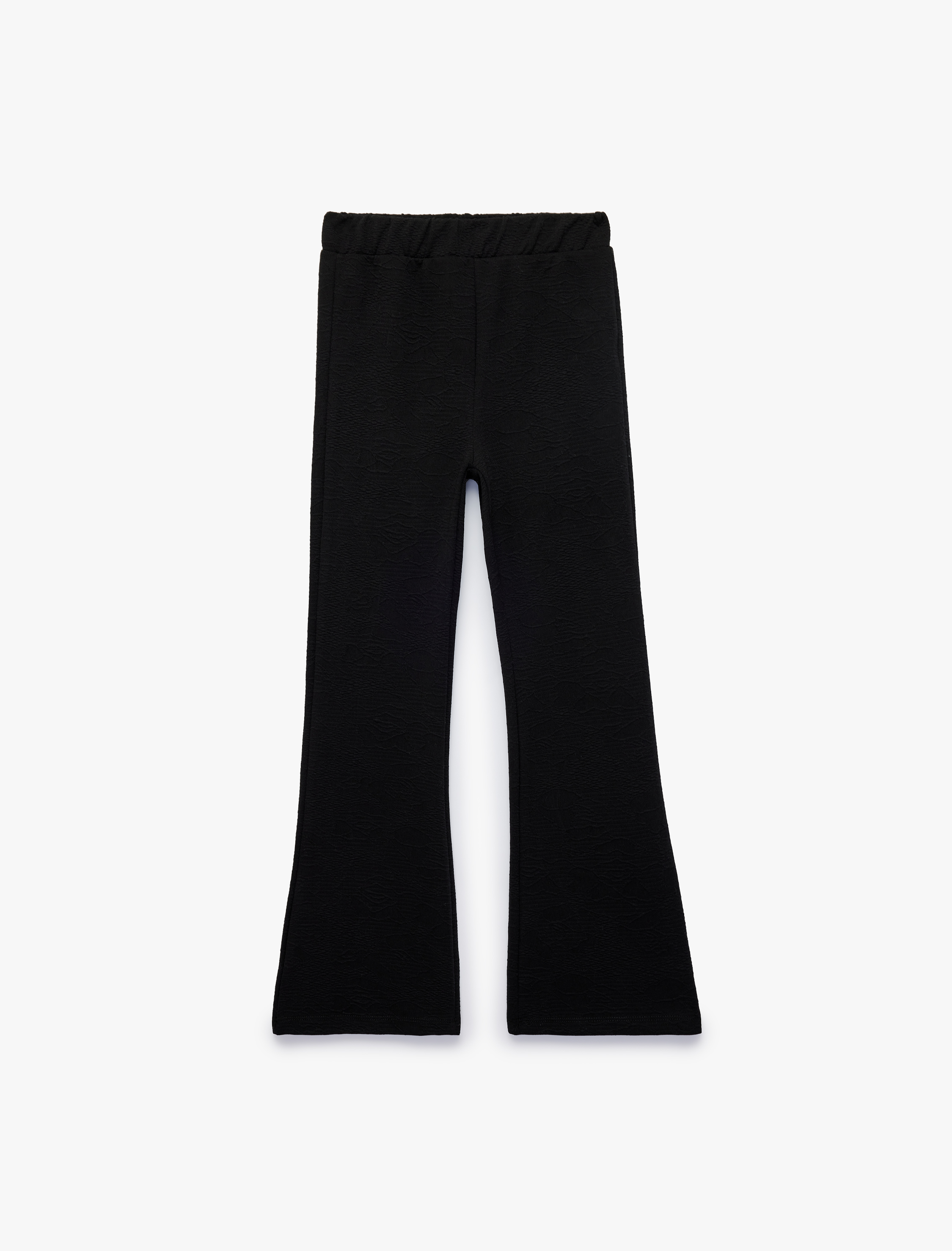  Kız Çocuk Beli Lastikli Basic İspanyol Paça Pantolon