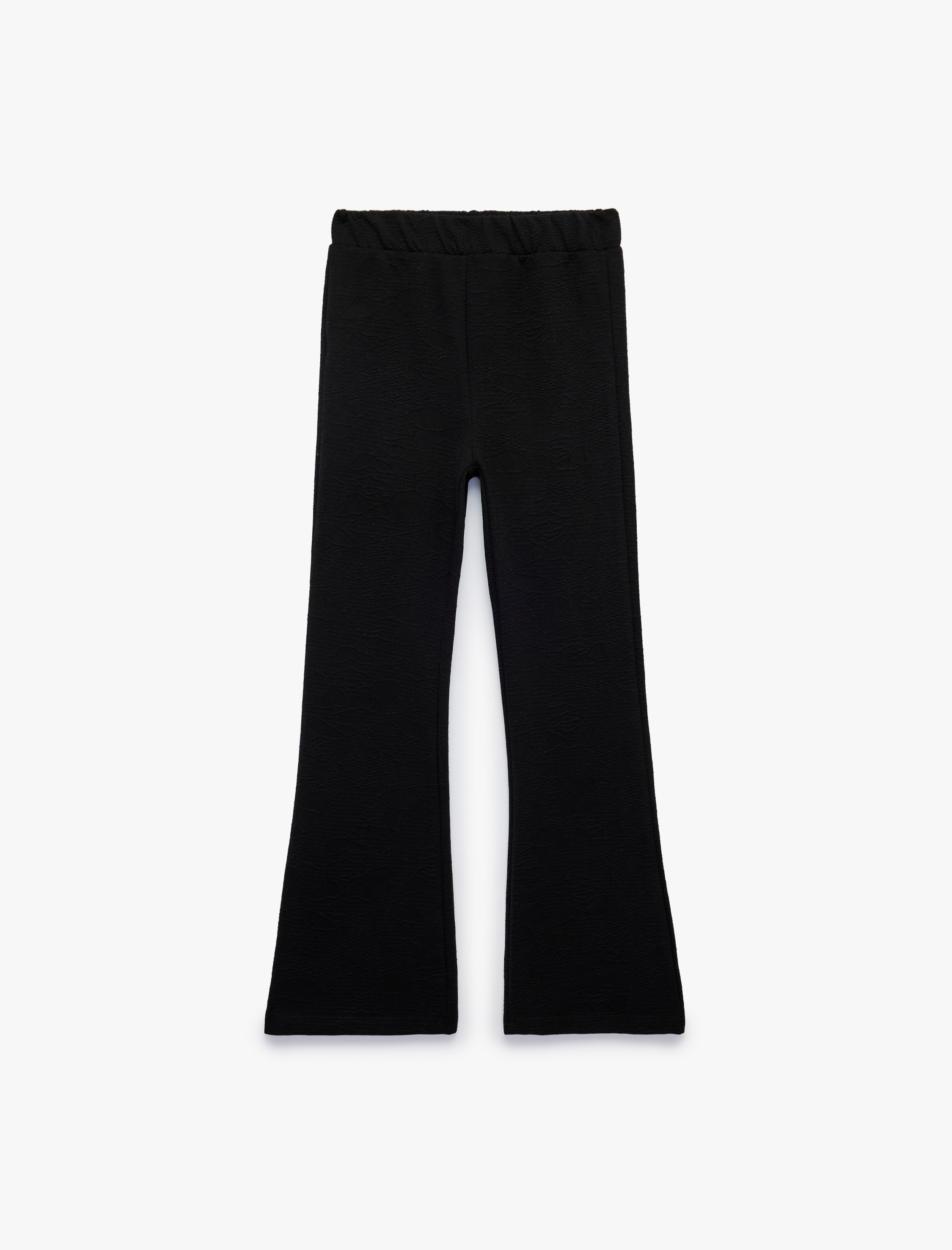  Kız Çocuk Beli Lastikli Basic İspanyol Paça Pantolon