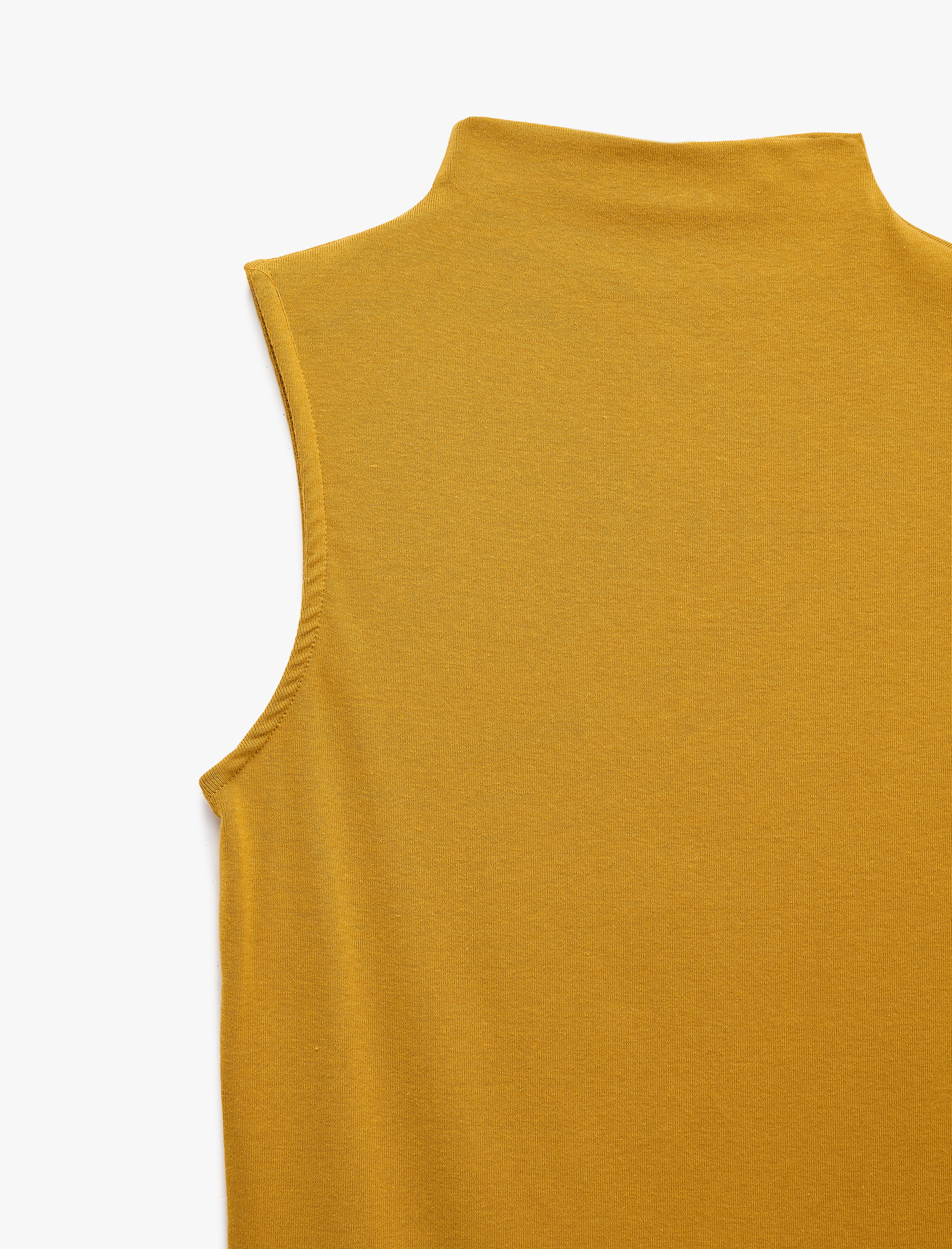   Modal Kumaş Slim Fit Dik Yaka Kolsuz Tişört