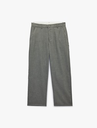Regular Fit Viskon Karışımlı Cepli Kumaş Pantolon