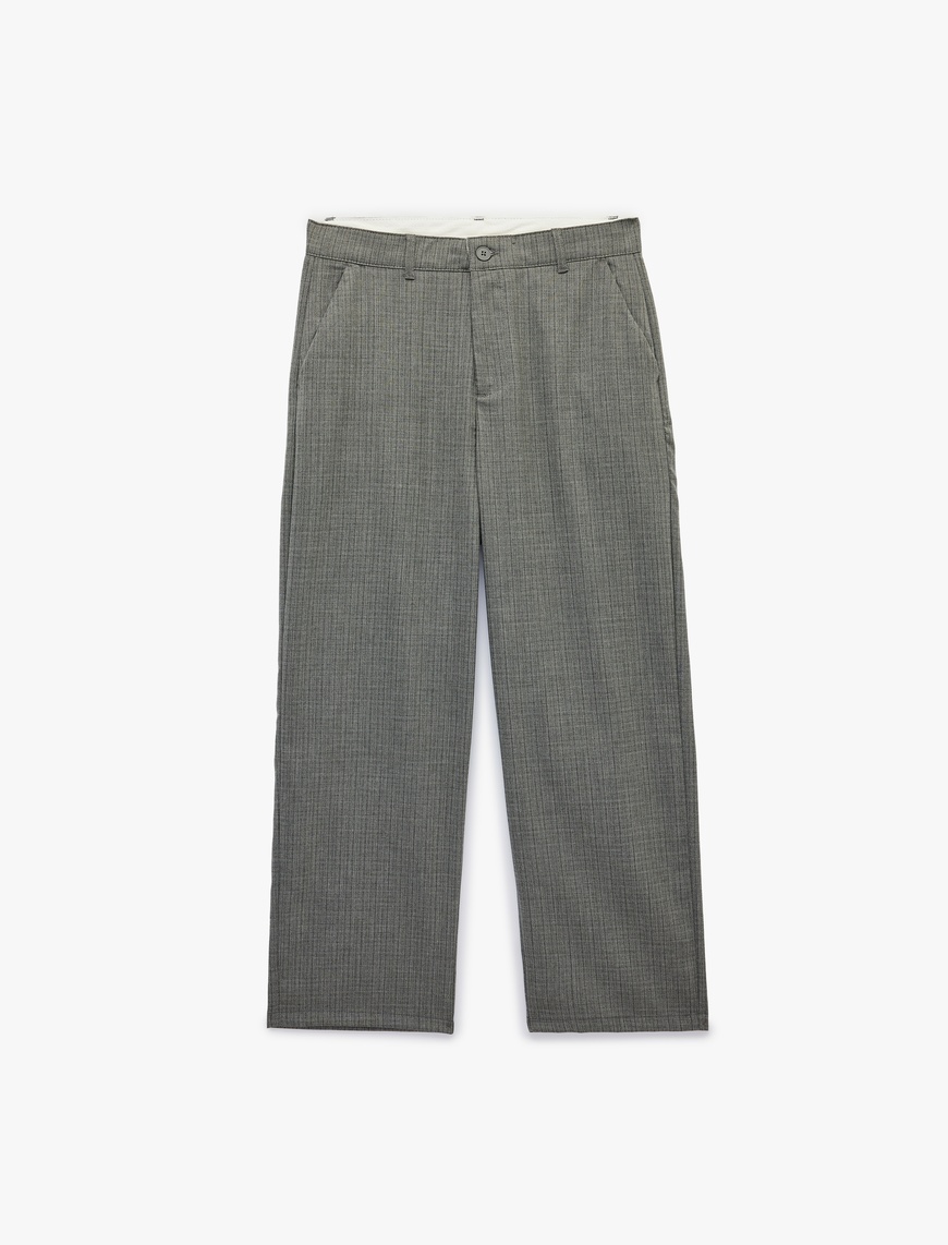 Koton Erkek Regular Fit Viskon Karışımlı Cepli Kumaş Pantolon