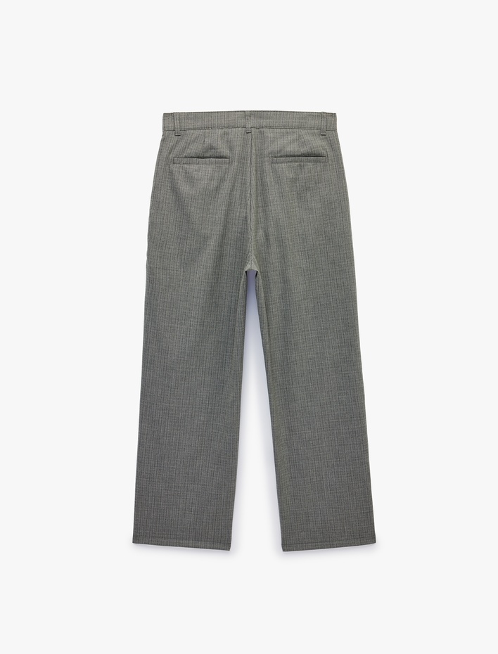 Regular Fit Viskon Karışımlı Cepli Kumaş Pantolon