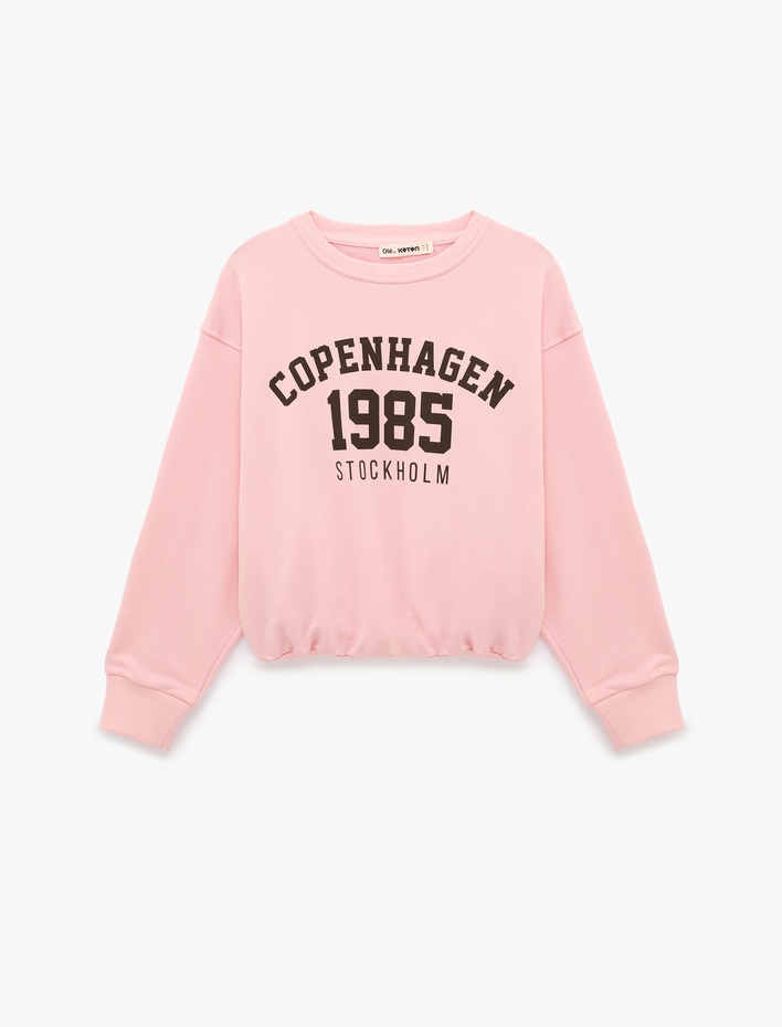  Şardonlu Uzun Kollu Bisiklet Yaka Sweatshirt