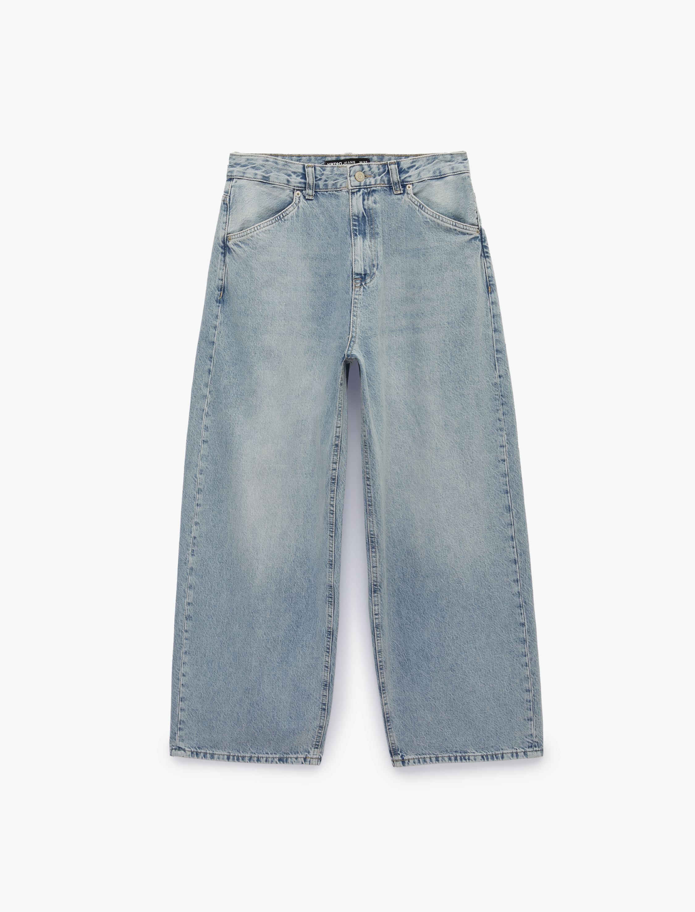   Bol Normal Bel Pamuklu Super Baggy Jean Pantolon