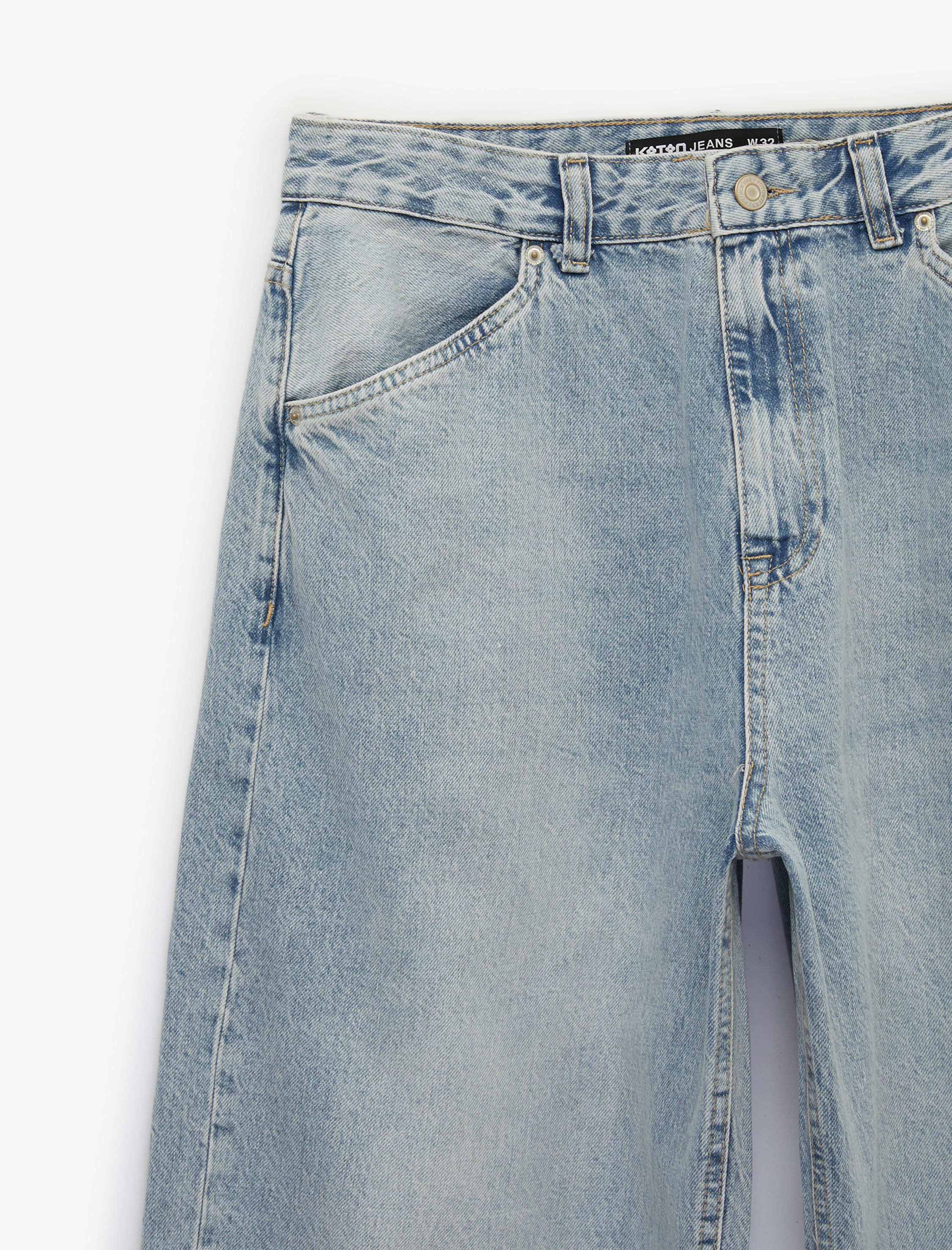   Bol Normal Bel Pamuklu Super Baggy Jean Pantolon
