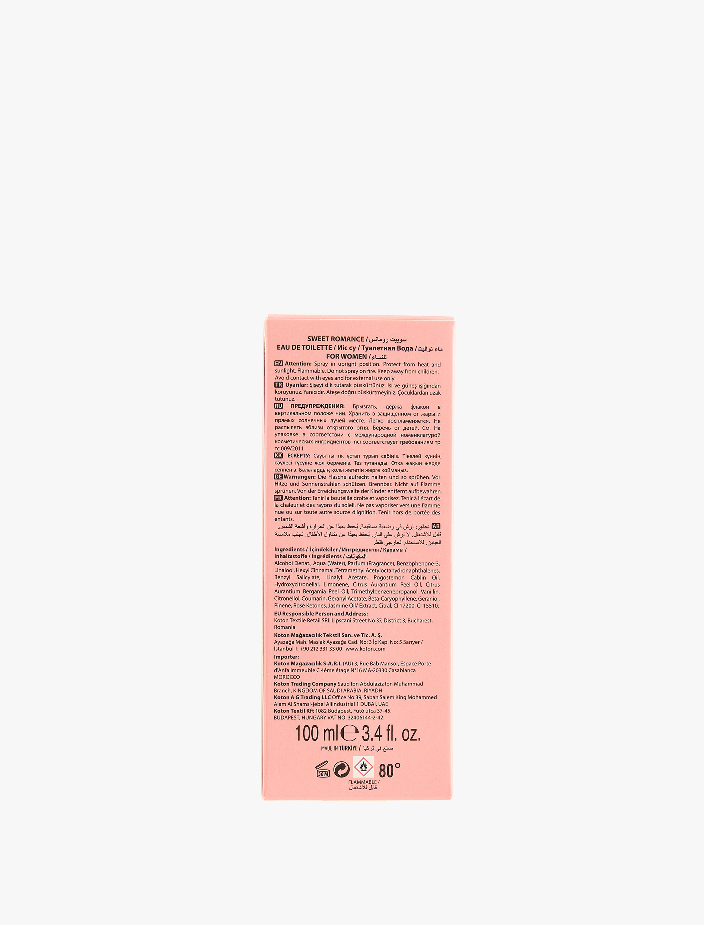  Kadın Parfüm Sweet Romance 100 ML
