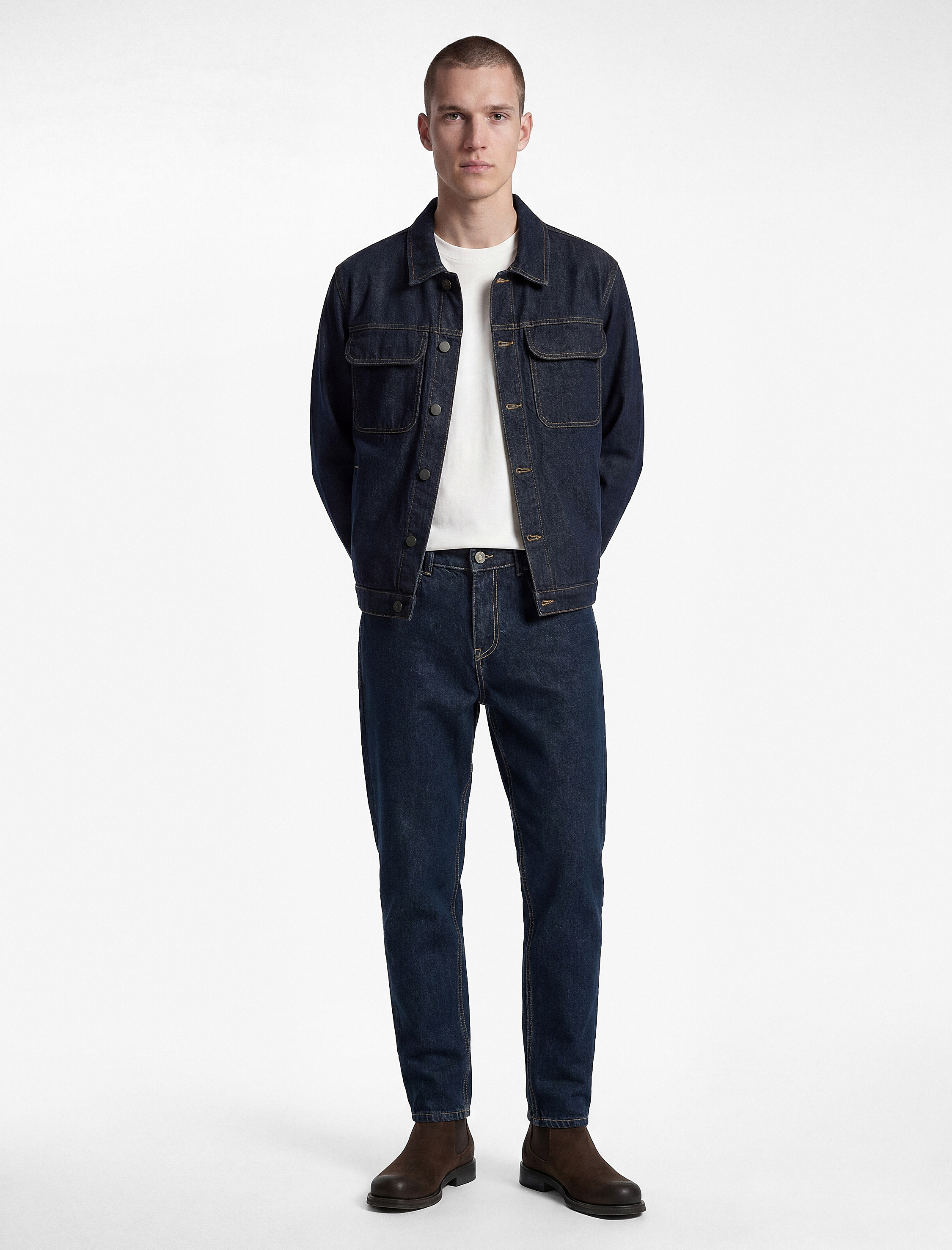   Pamuklu Normal Bel Tapered Fit Jean Pantolon