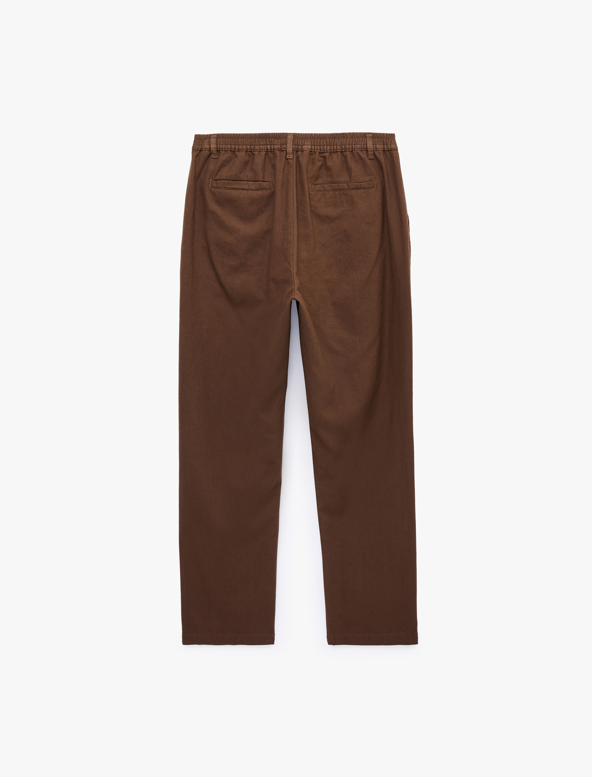   Cepli Beli Lastikli Keten Karışımlı Slim Fit Pantolon
