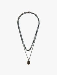 Sallantılı 2'li Zincir Kolye Seti