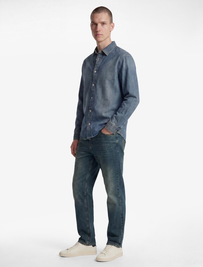  Normal Bel Pamuklu Vintage Straight Fit Jean Pantolon