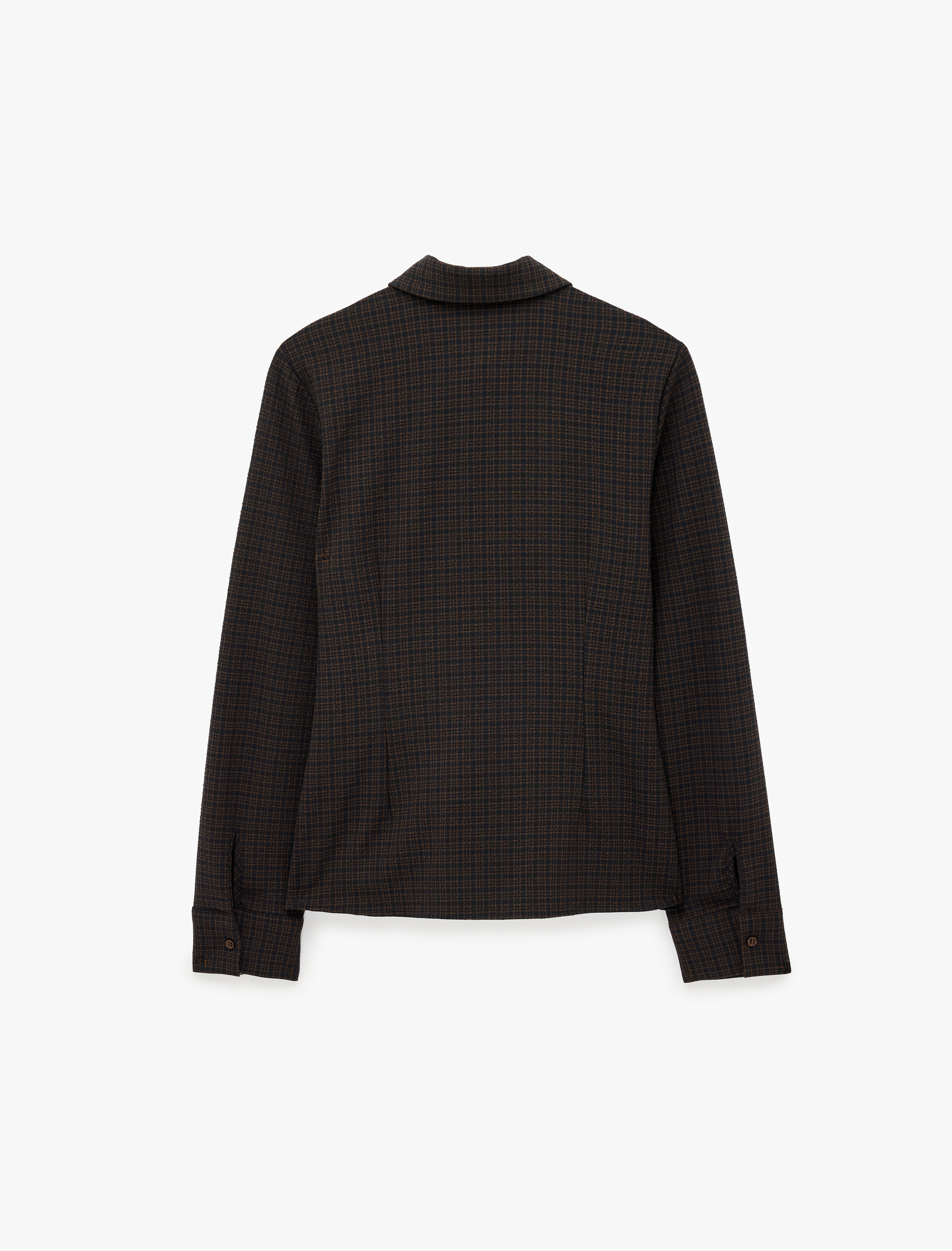   Düğmeli Uzun Kollu Slim Fit Ekose Gömlek