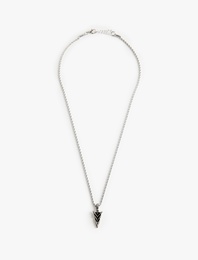 Dokulu Charm Detaylı Kolye