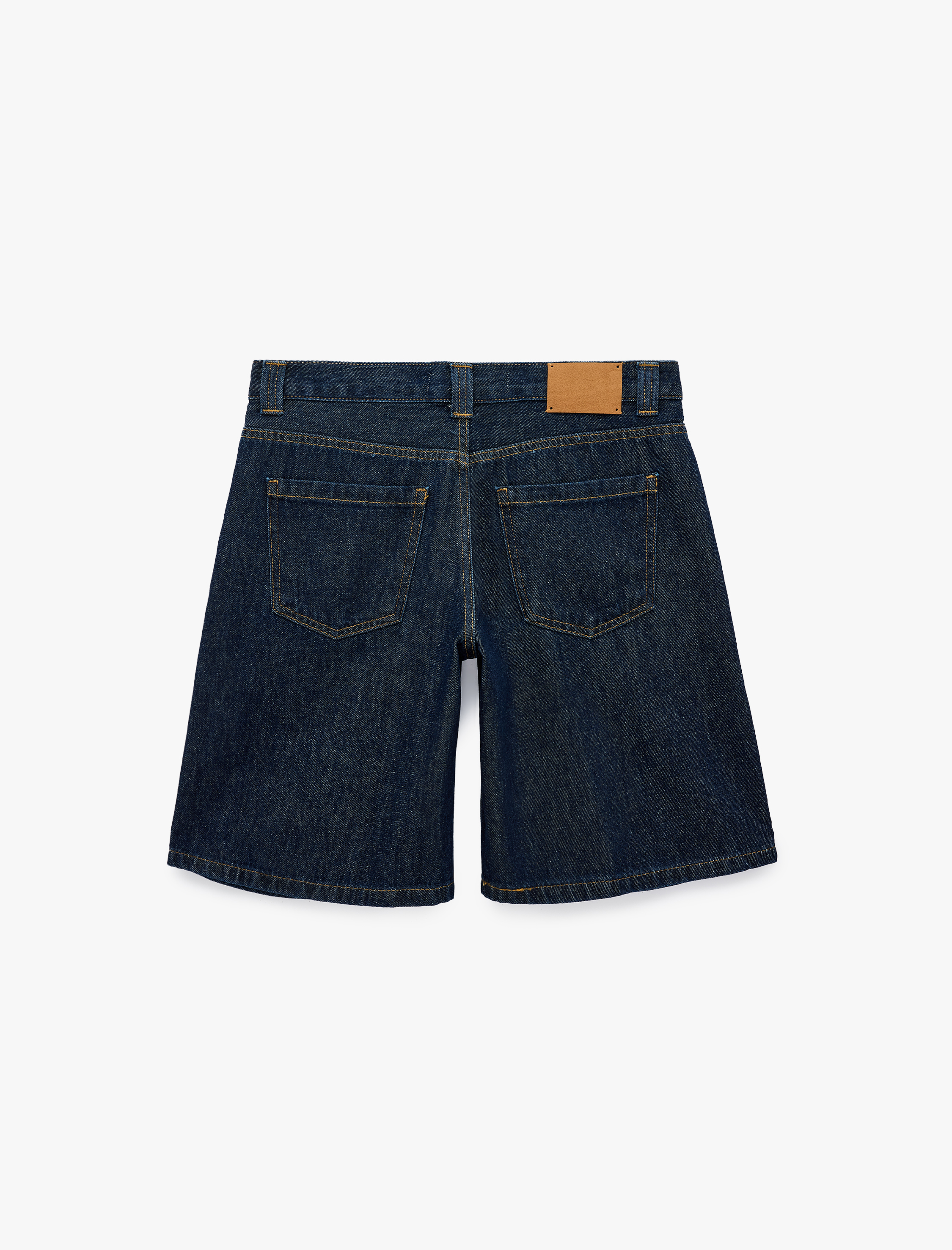   Pamuklu Regular Fit Denim Bermuda Şort
