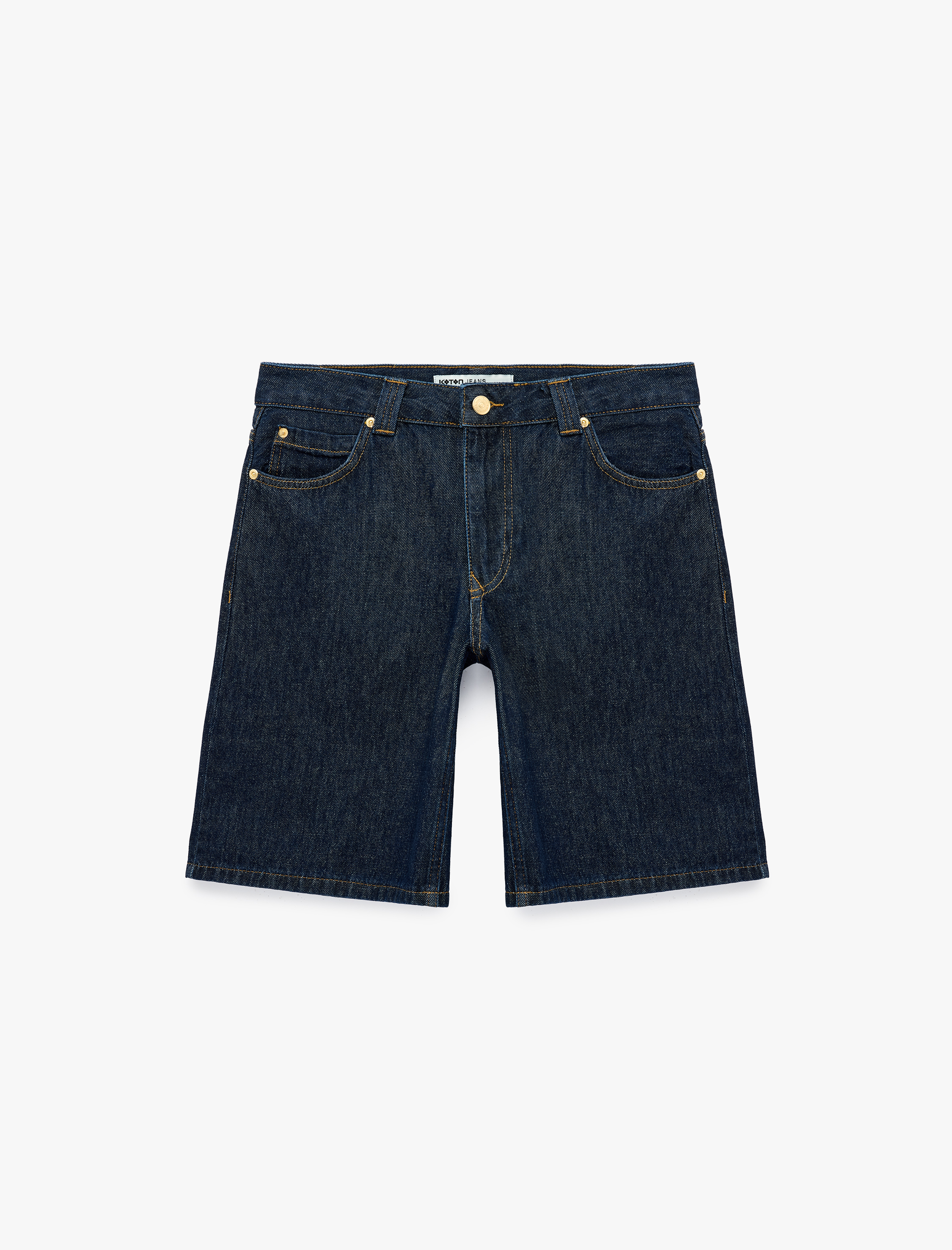   Pamuklu Regular Fit Denim Bermuda Şort