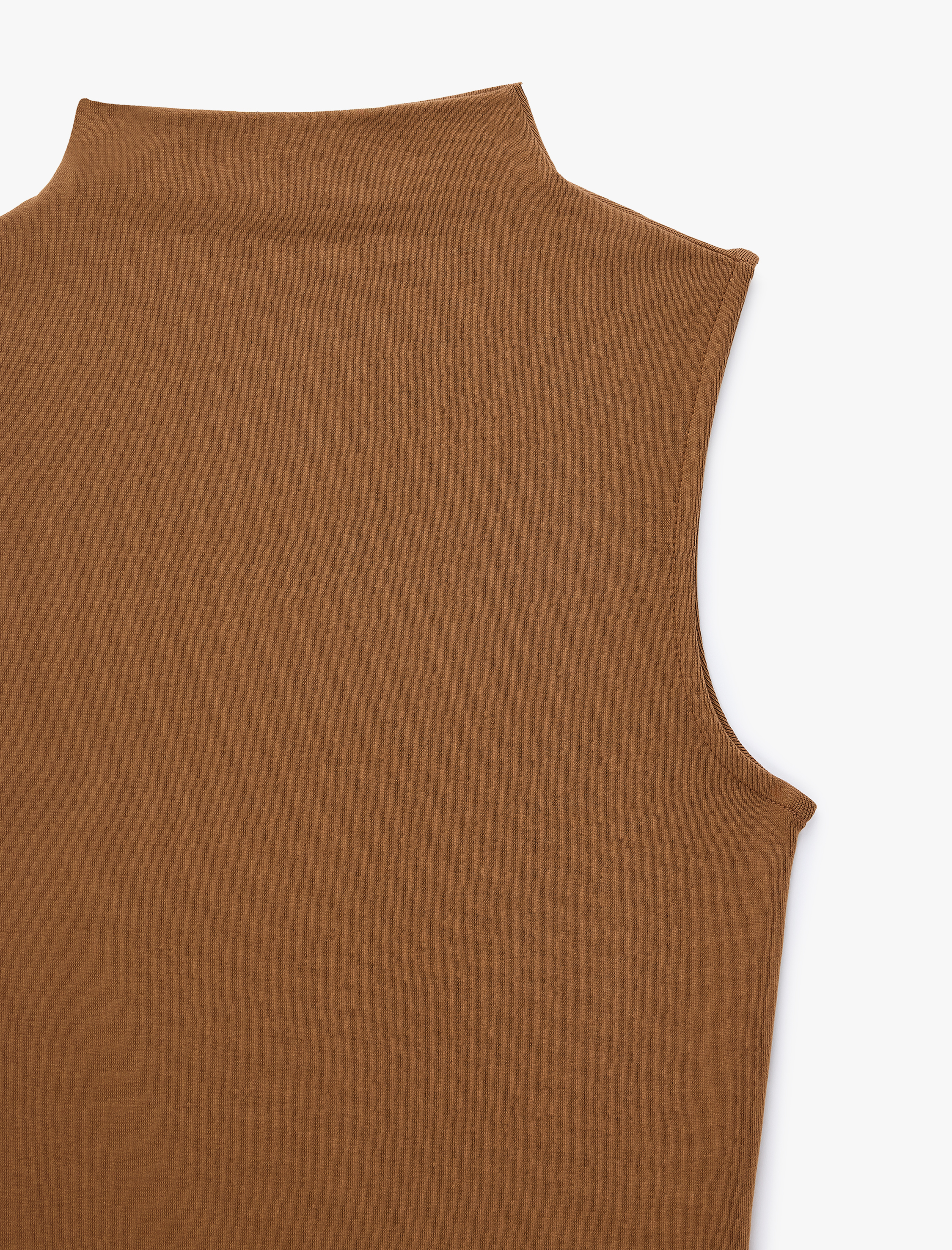   Pamuklu Dik Yaka Slim Fit Kolsuz Body