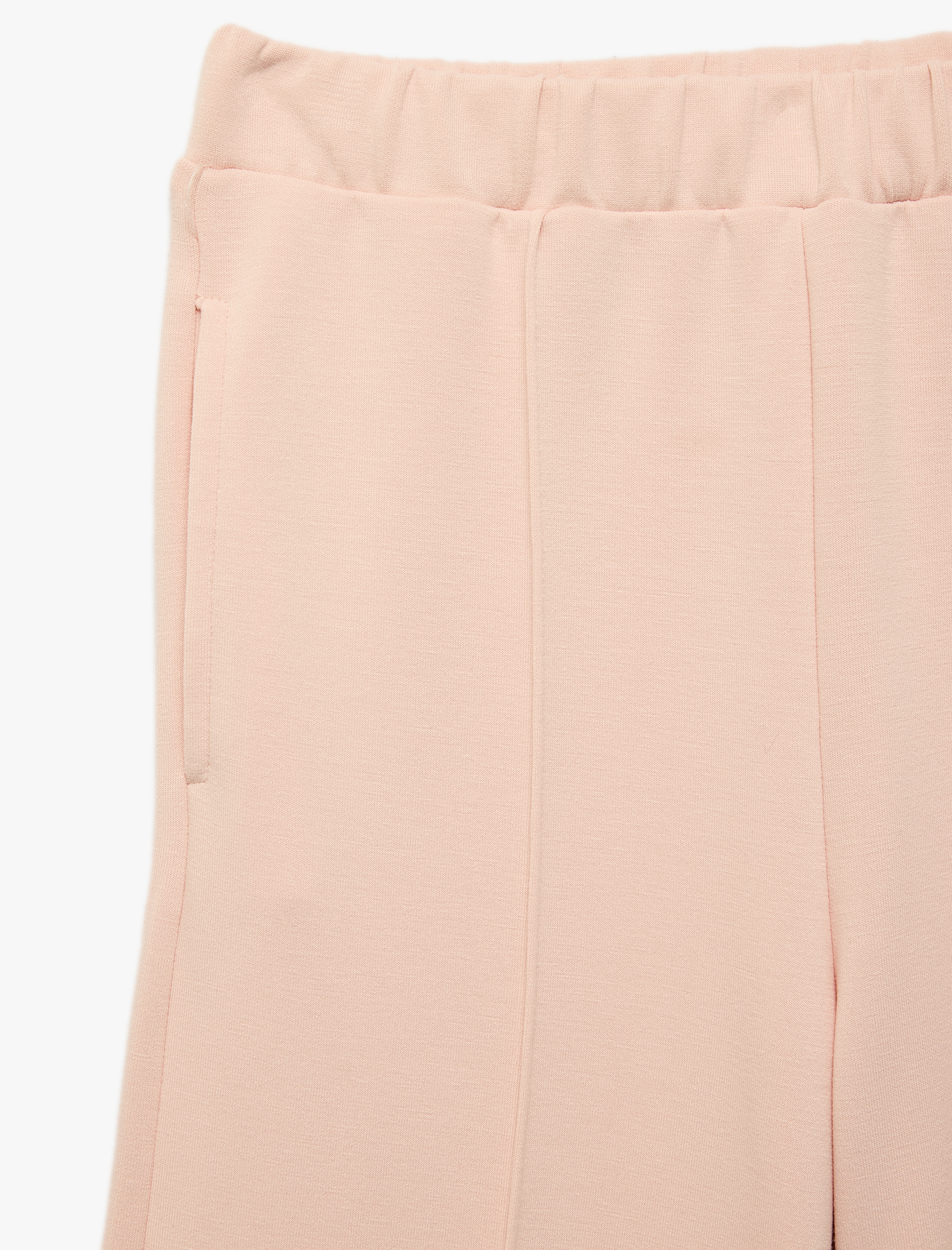  Kız Bebek Beli Lastikli Viskon Karışımlı Geniş Paça Pantolon