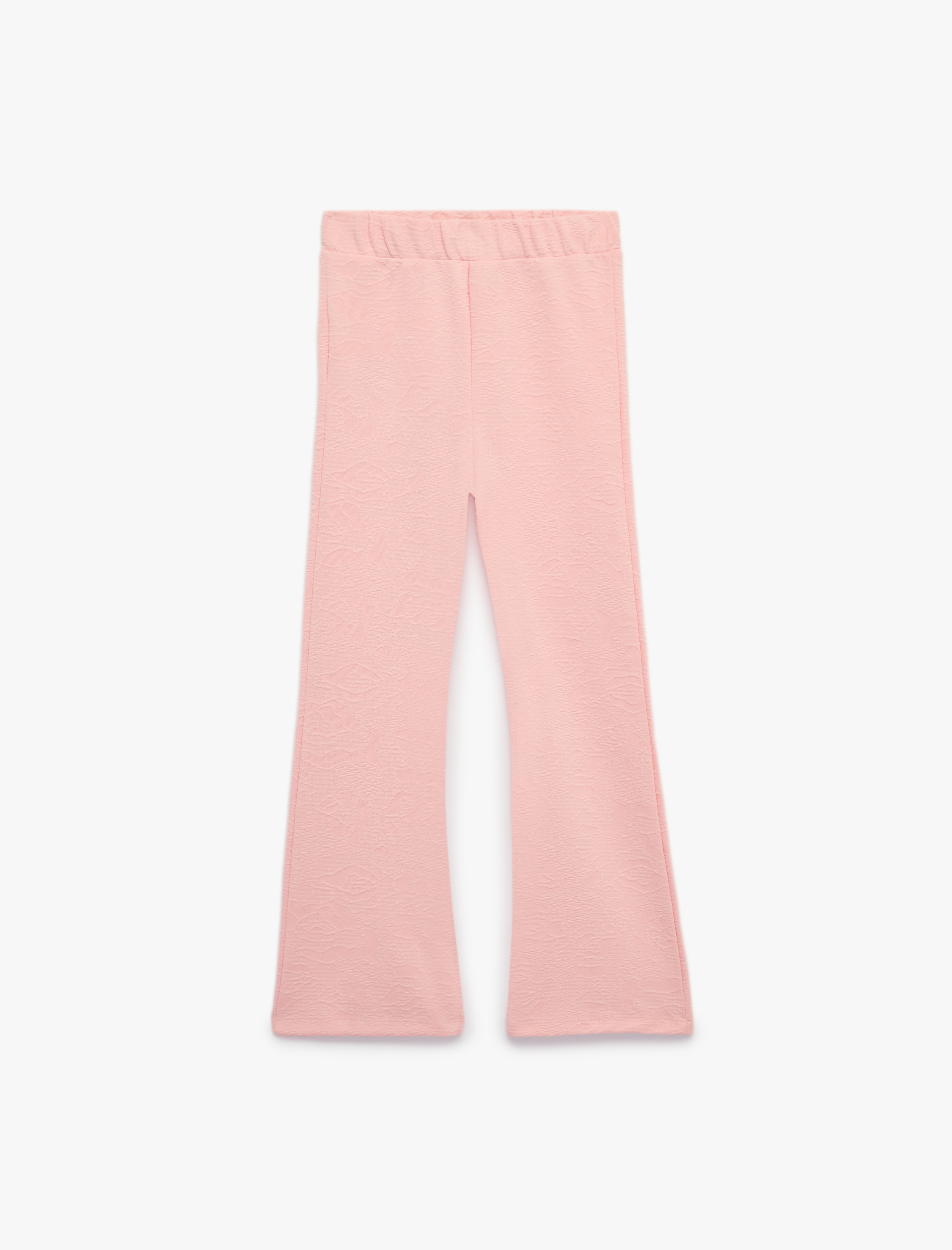  Kız Çocuk Beli Lastikli Basic İspanyol Paça Pantolon
