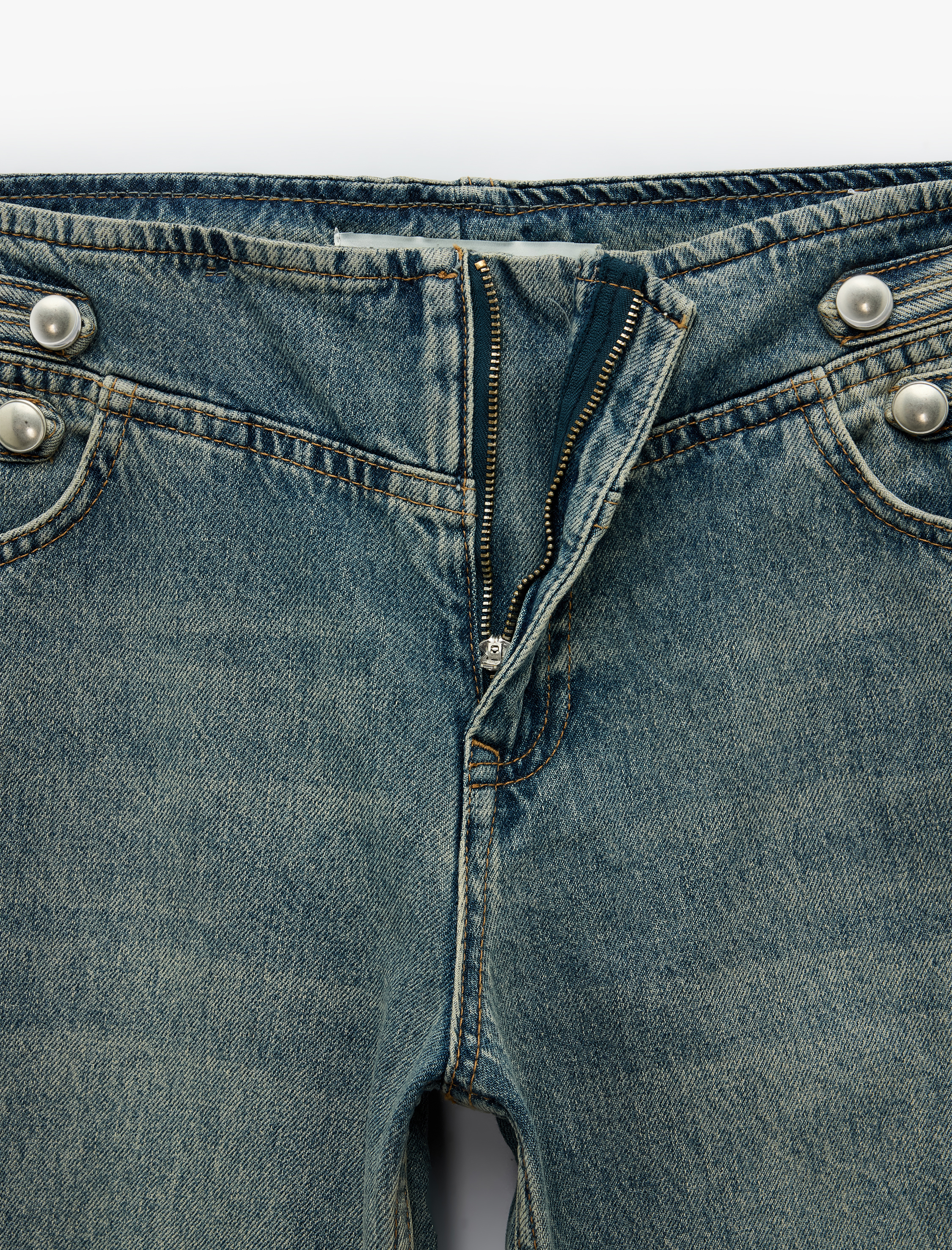   Pamuklu Regular Fit Düğmeli İspanyol Paça Pantolon
