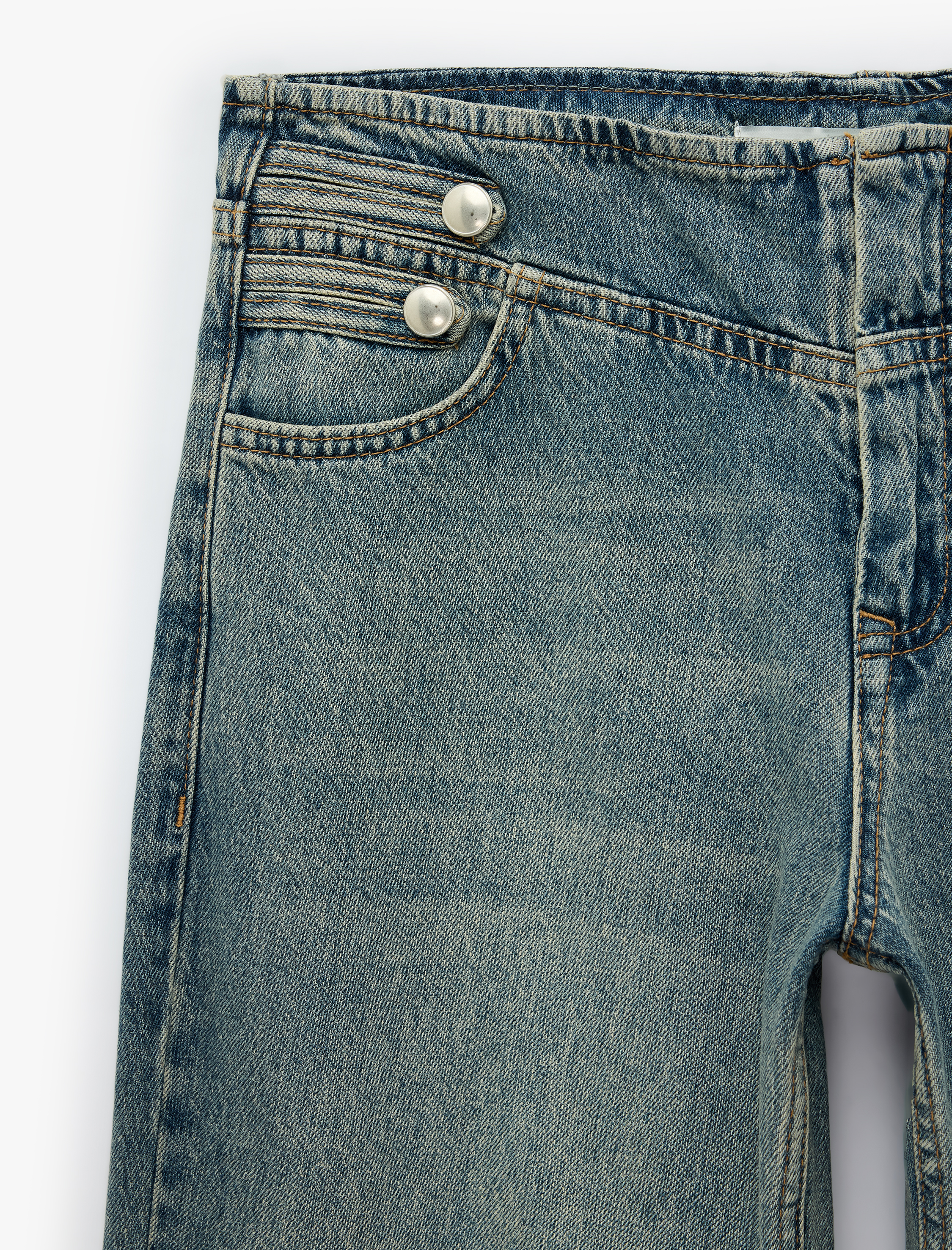   Pamuklu Regular Fit Düğmeli İspanyol Paça Pantolon