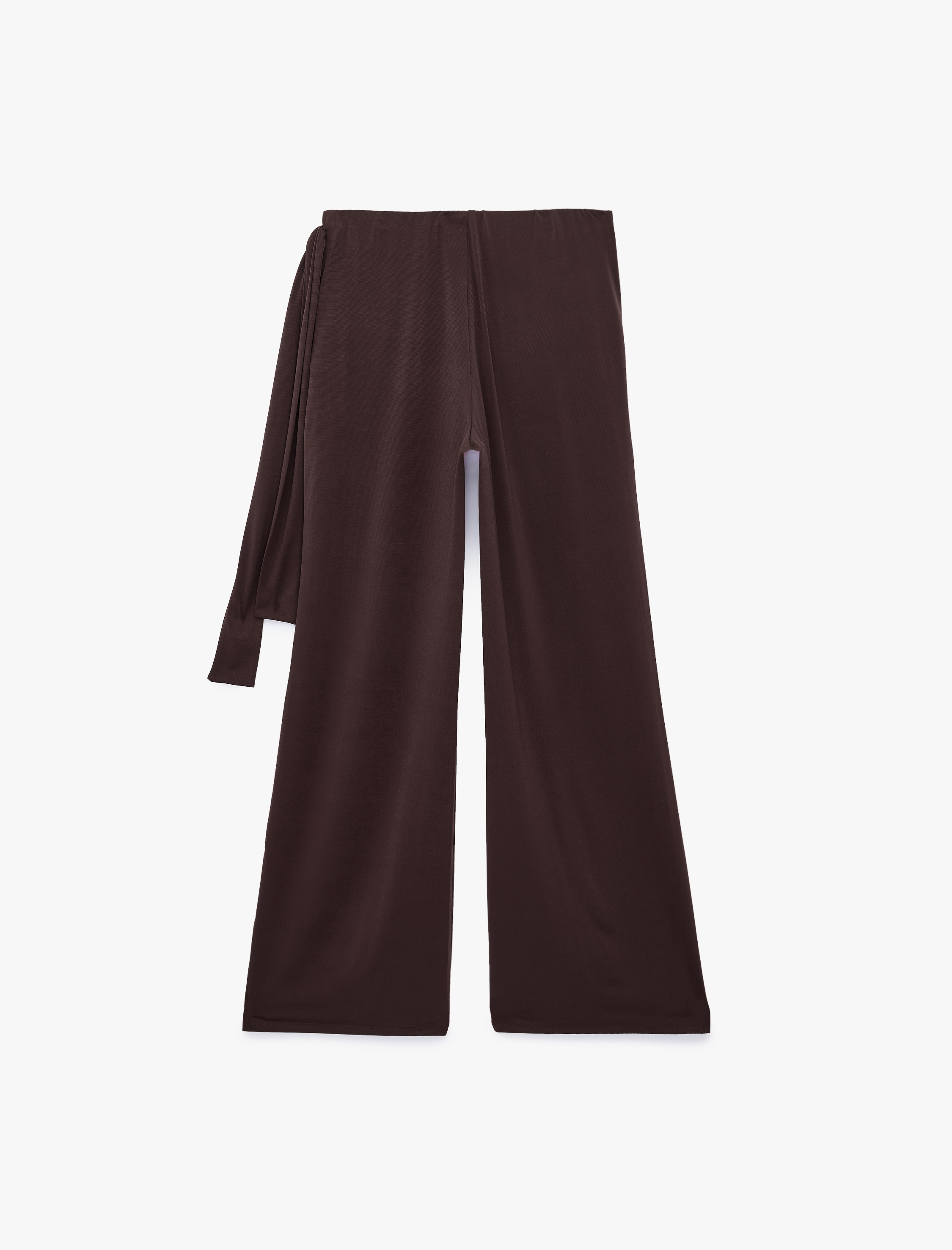   Bağlama Detaylı Geniş Paça Pantolon