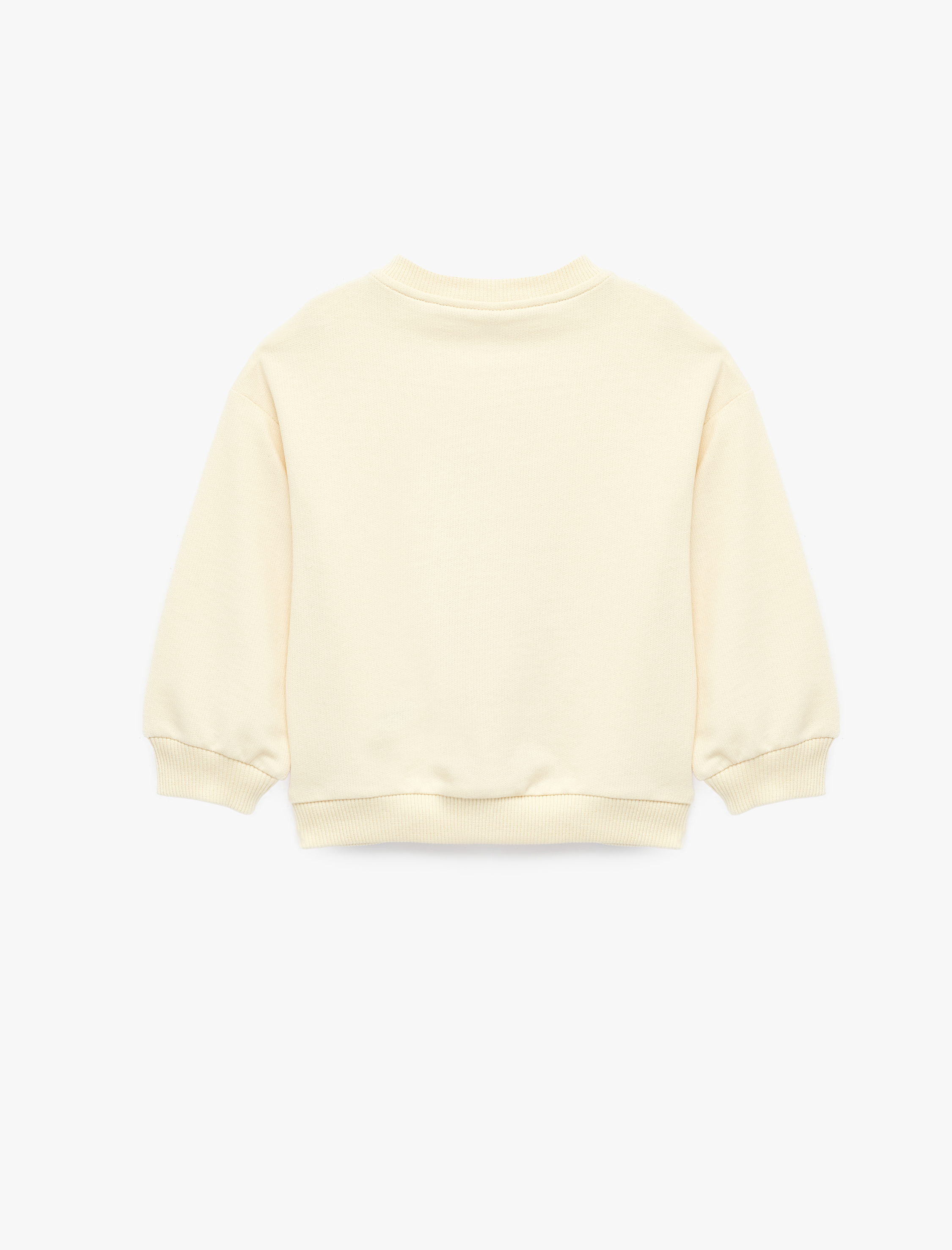  Kız Bebek Baskılı Uzun Kollu Bisiklet Yaka Sweatshirt