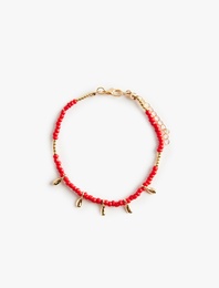 Charm Detaylı Boncuklu Bileklik