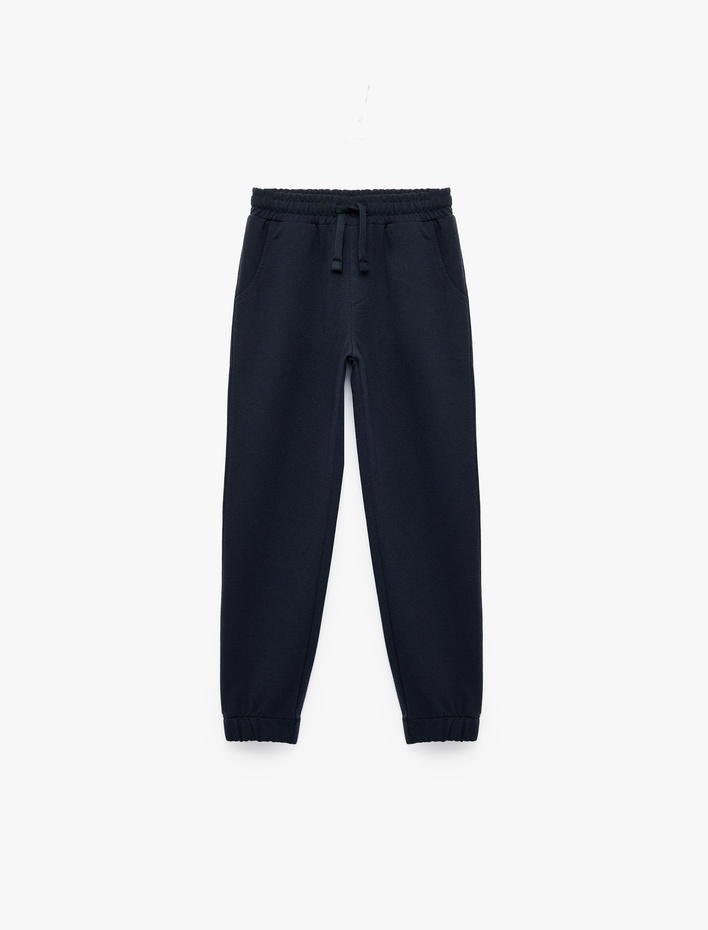 Erkek Çocuk Beli Lastikli Cepli Basic Jogger Eşofman Altı