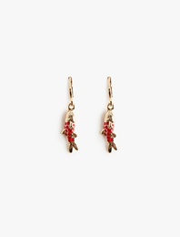 Balık Charm Sallantılı Halka Küpe