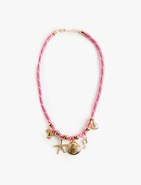 Deniz Temalı Charm Detaylı Sallantılı Kolye