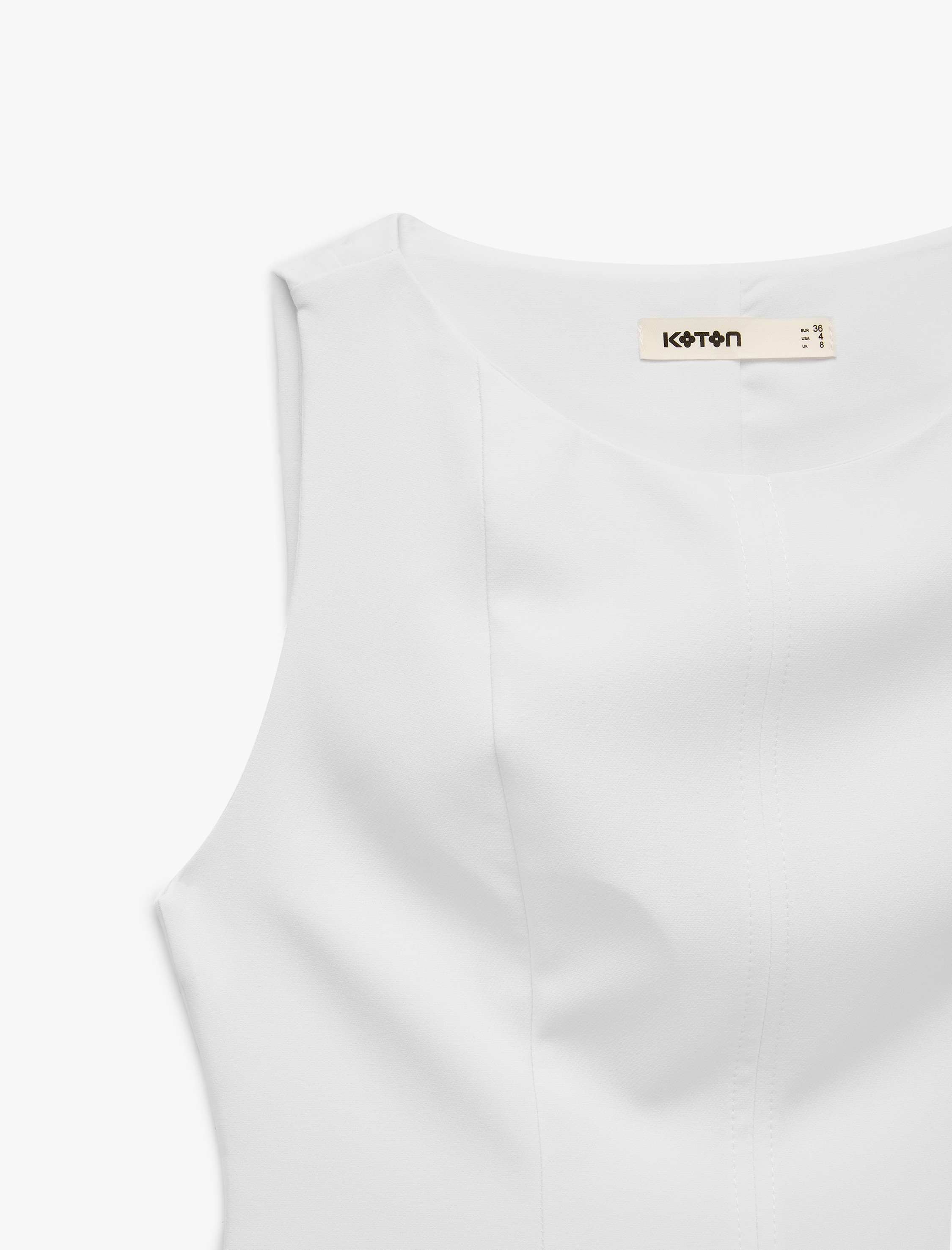  Bisiklet Yaka Slim Fit Peplum Bluz