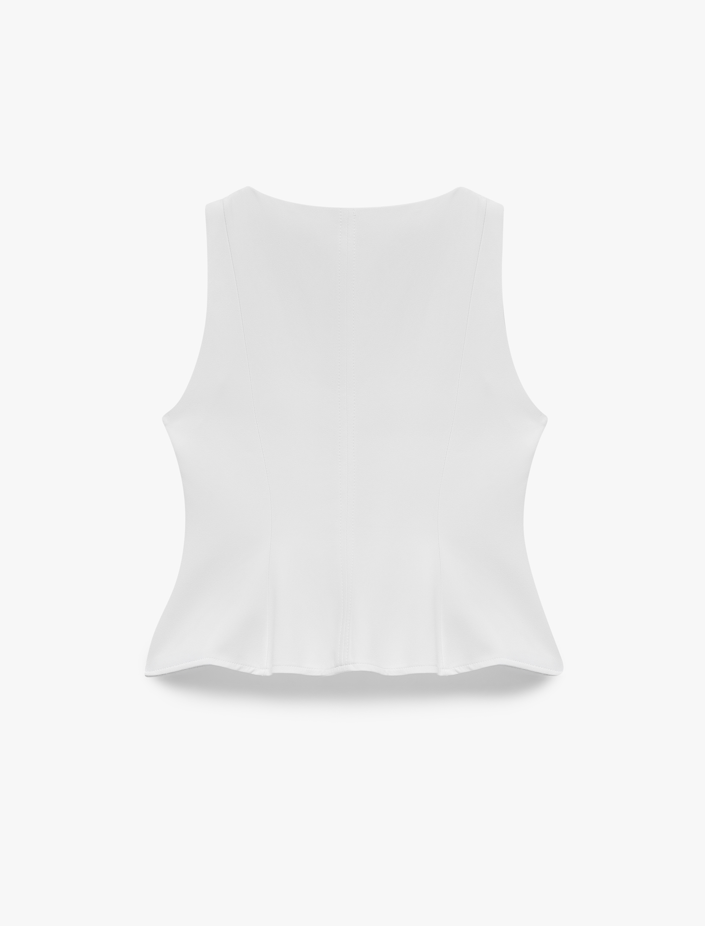   Bisiklet Yaka Slim Fit Peplum Bluz